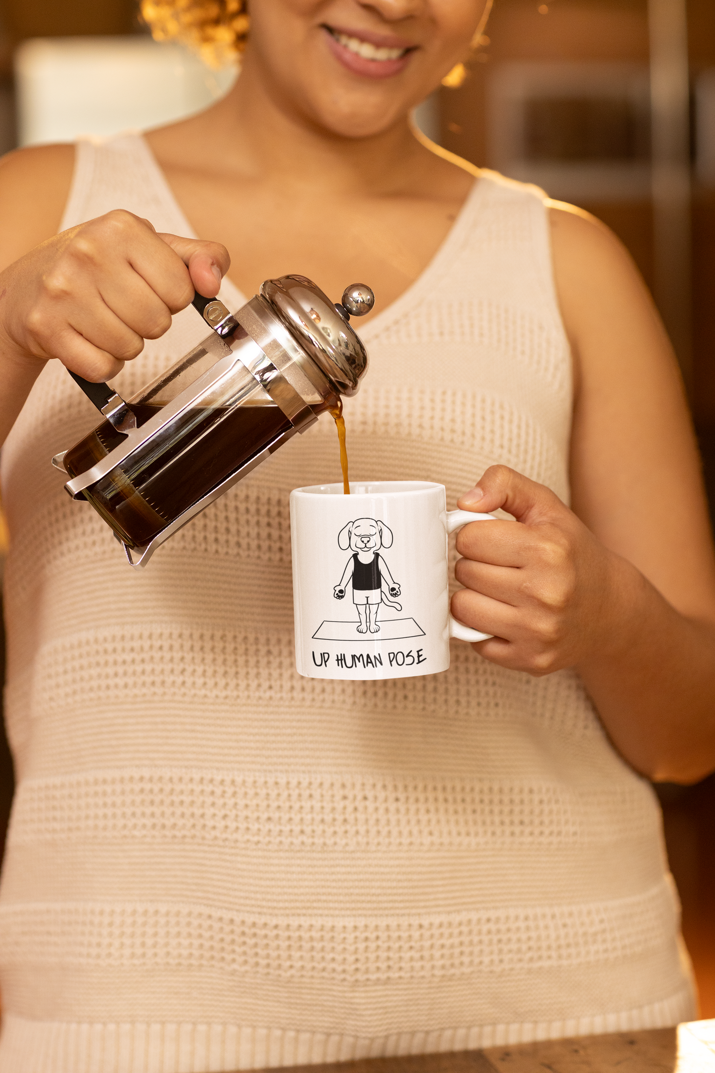 Up Human Pose Yoga Dog Mug - Cute Pet Coffee Cup I Dog Lover Gift I Zen Mug I Perfect for Yoga Enthusiasts I Fun Home Decor