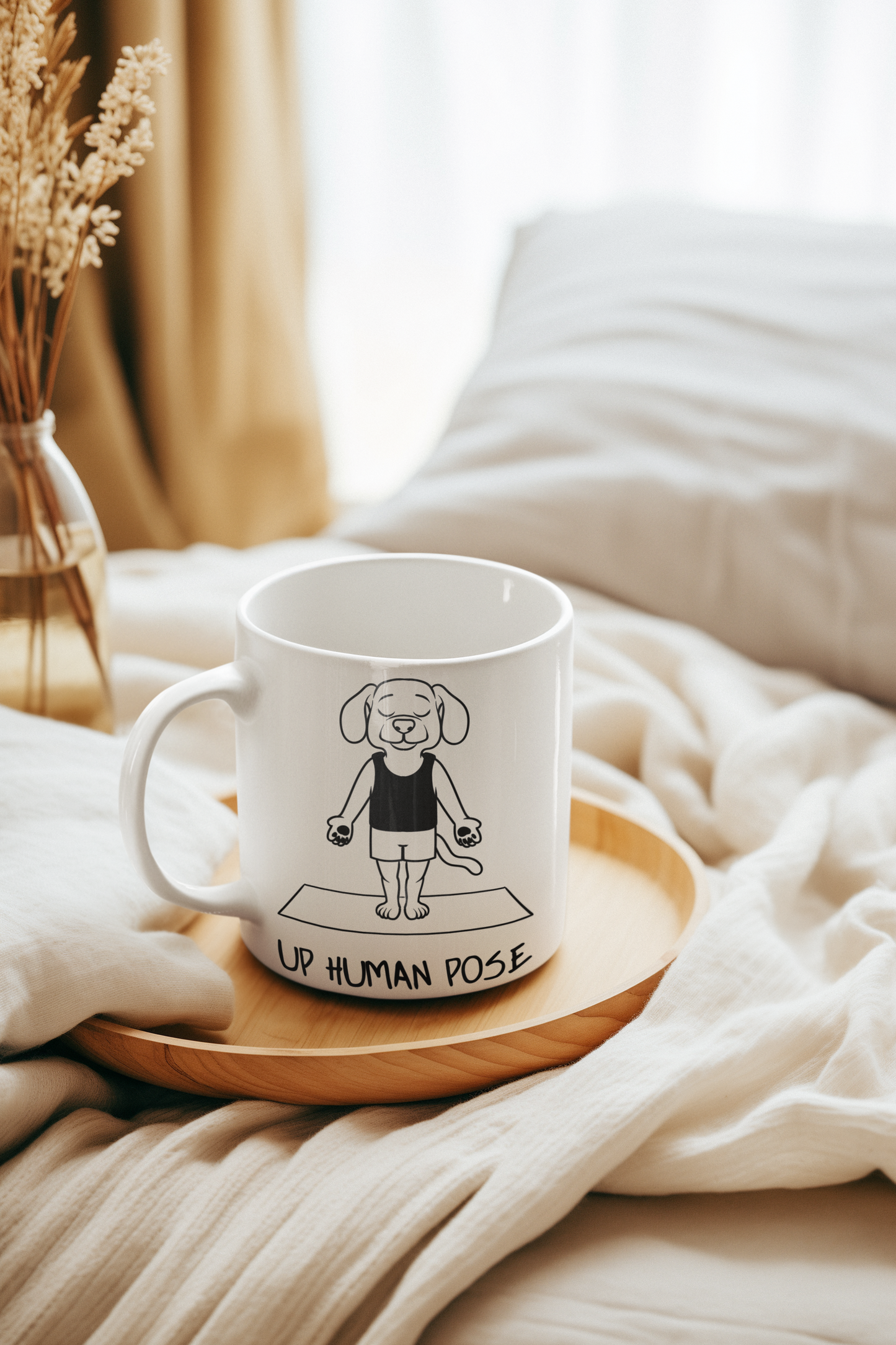 Up Human Pose Yoga Dog Mug - Cute Pet Coffee Cup I Dog Lover Gift I Zen Mug I Perfect for Yoga Enthusiasts I Fun Home Decor