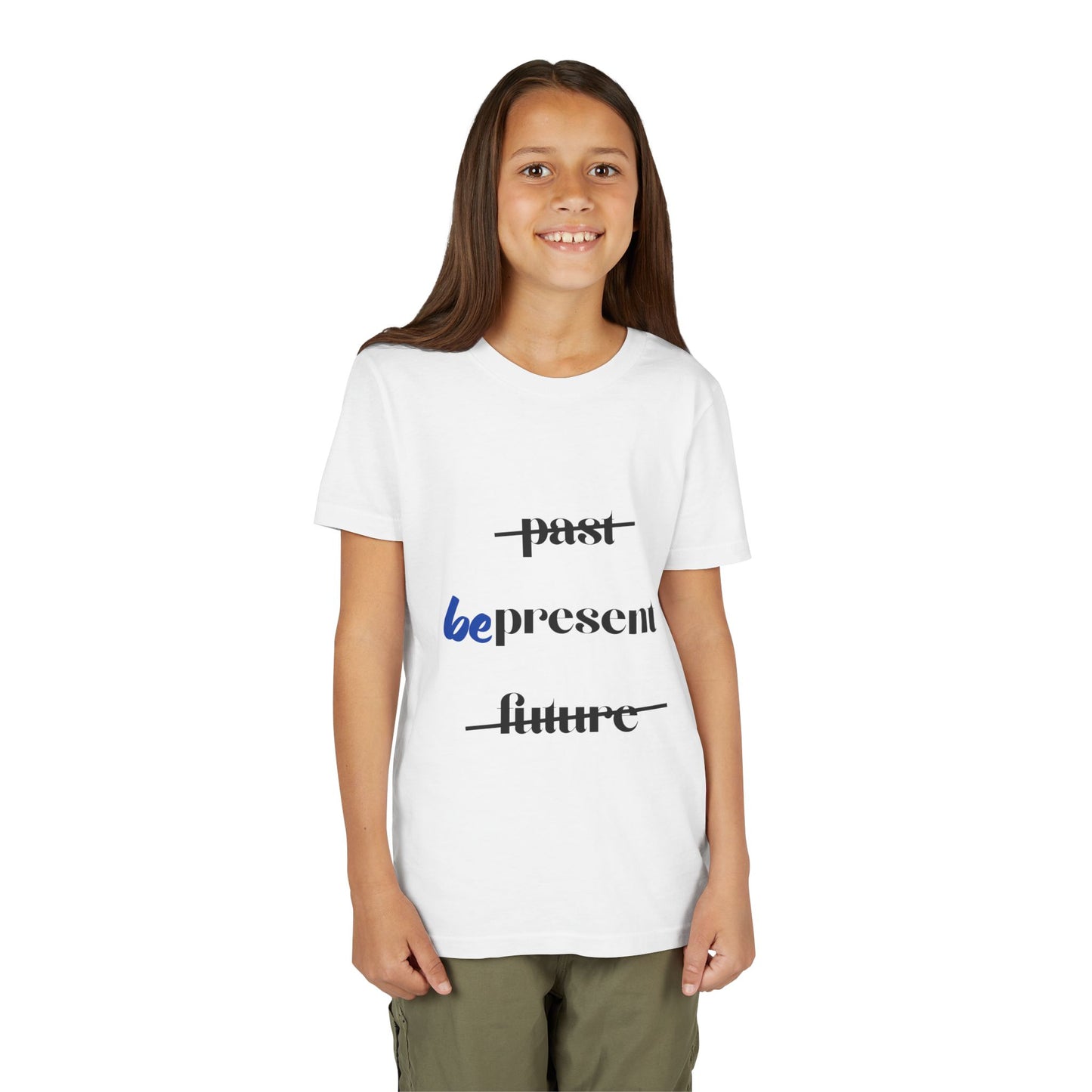"Be Present" Youth Yoga Tee - Mindfulness T-Shirt for Young Yogis I Yoga Kids Apparel I Meditation Clothing