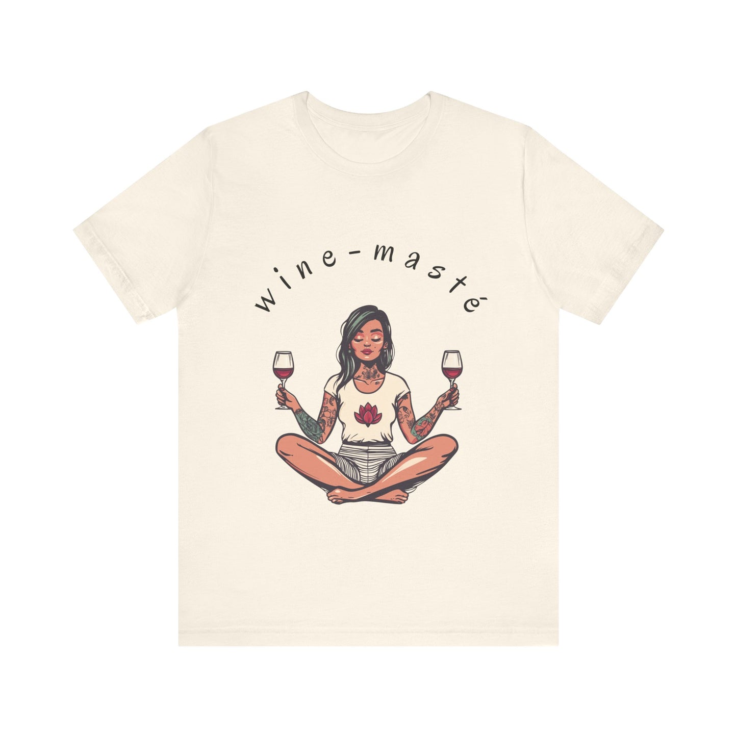 Wine-Masté - Meditation Wine Lover Tee I Unisex Relaxation T-Shirt for Yoga & Wine Enthusiasts I Fun Gift for Wine Tasting I Self-Care Clothing