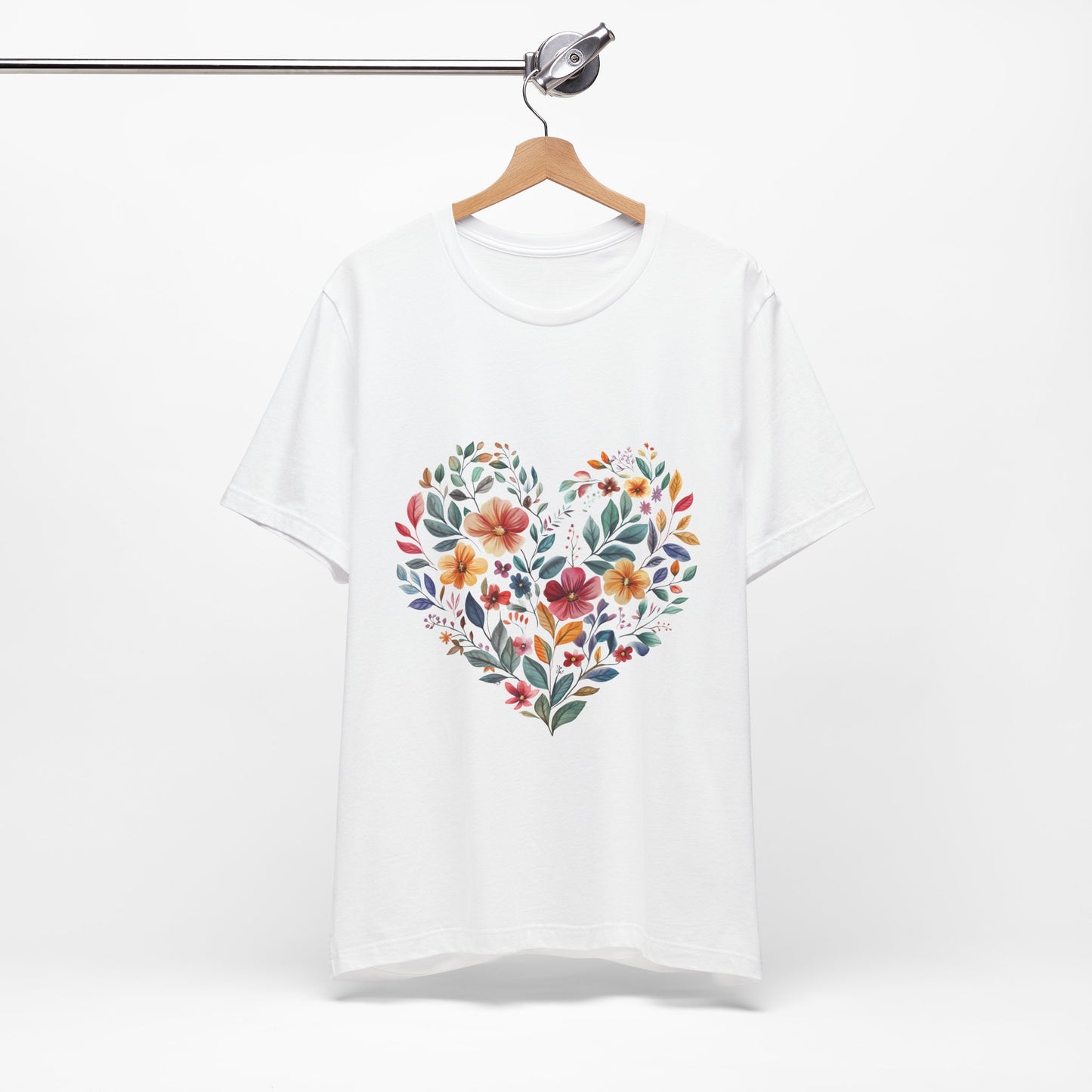 Floral Heart Mandala - Unisex Yoga Tee I Mindfulness T-Shirt for Yogis I Meditation Gift I Self-Care Apparel