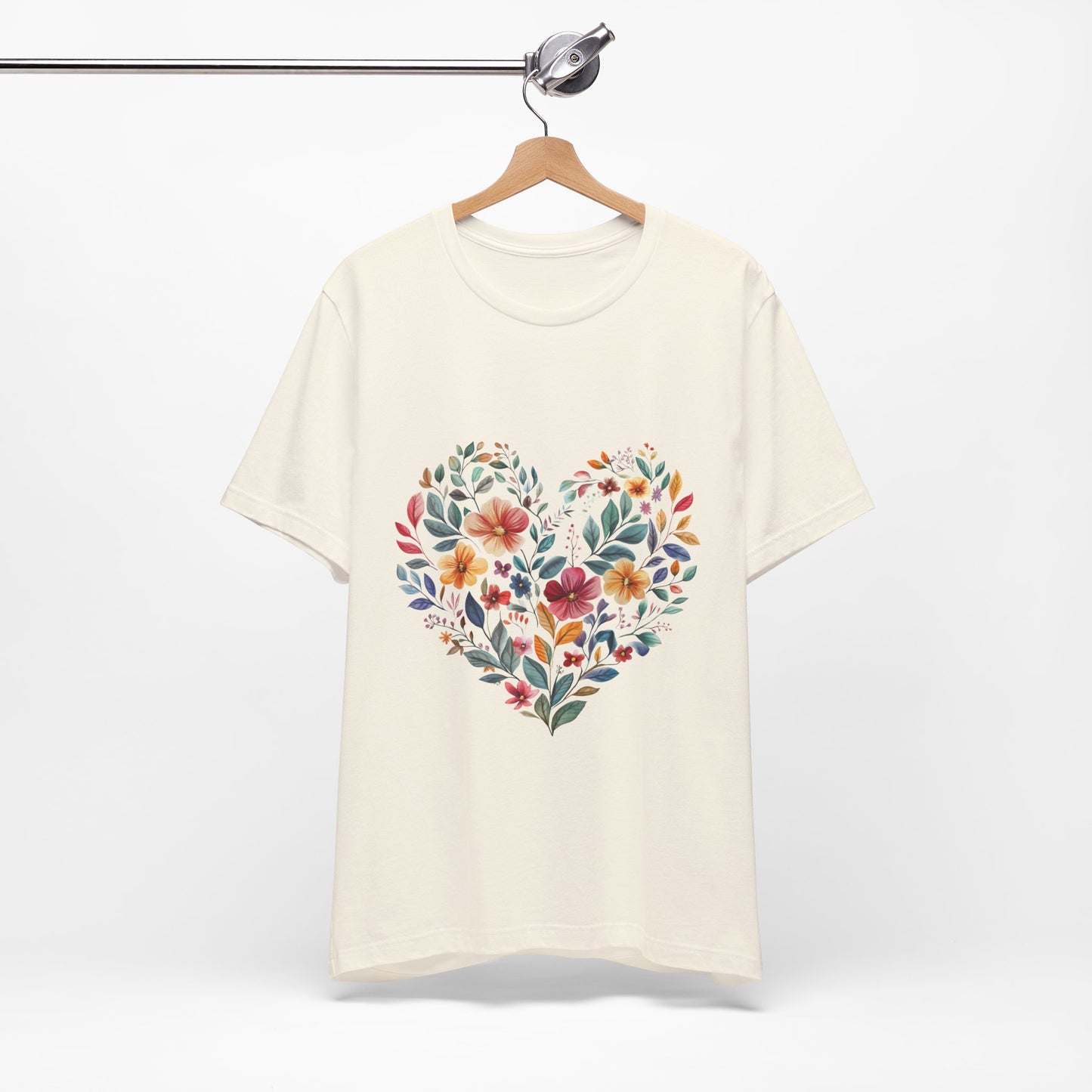 Floral Heart Mandala - Unisex Yoga Tee I Mindfulness T-Shirt for Yogis I Meditation Gift I Self-Care Apparel