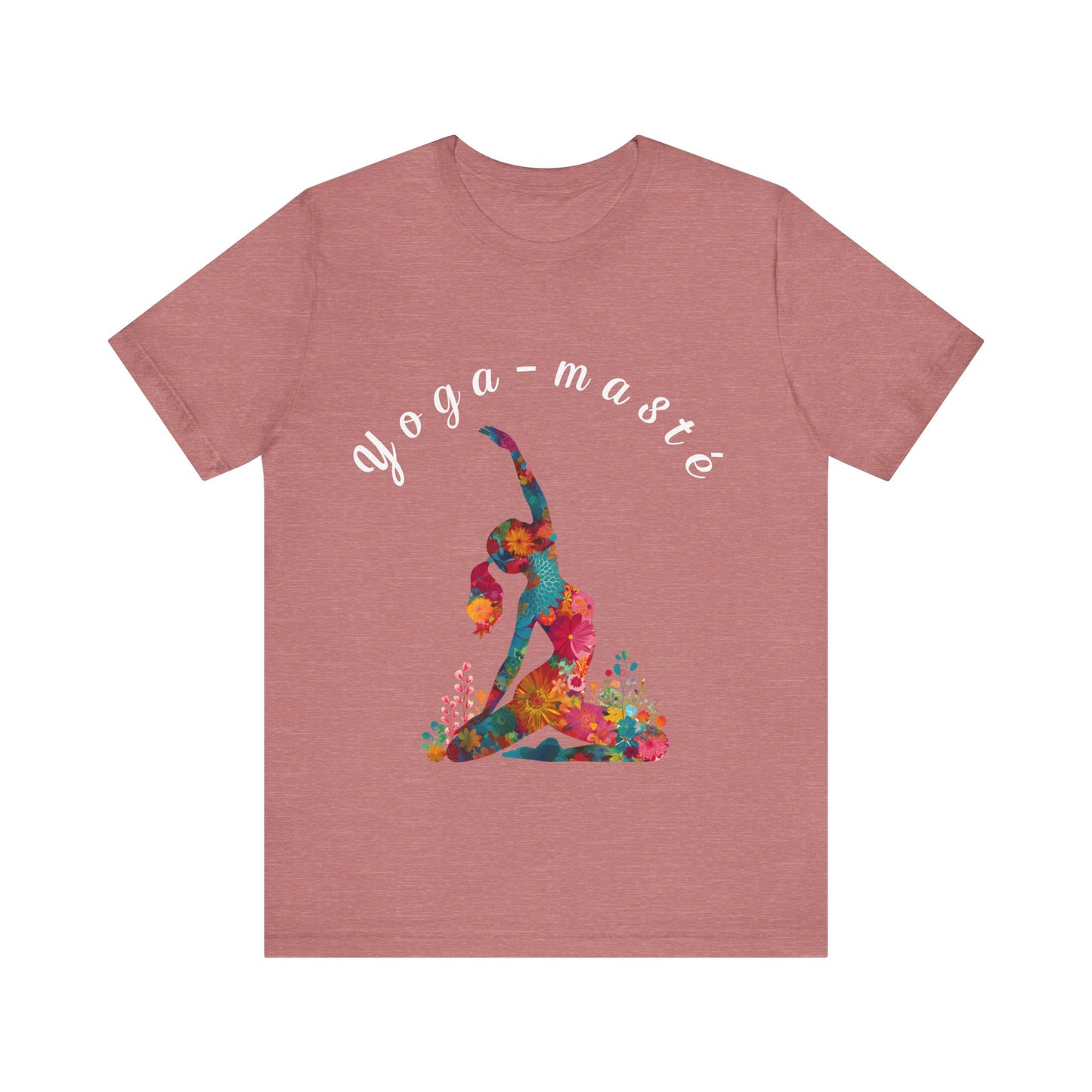 Yoga-Masté Unisex Tee I Vibrant Yoga T-Shirt I Perfect for Classes and Retreats I Gift for Yogis I Self-Care Meditation Apparel
