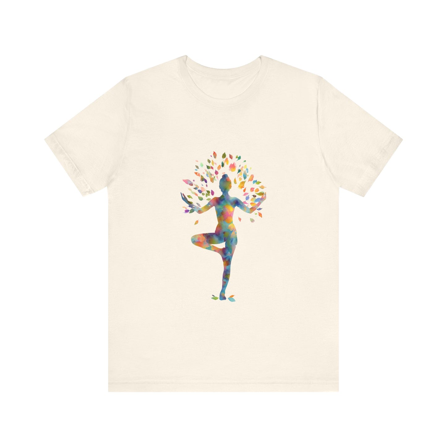 Colorful Tree Pose Mindful Yoga Tee - Unisex T-Shirt I Inspirational Yoga Art I Gift for Yogis I Relaxation & Meditation Tee