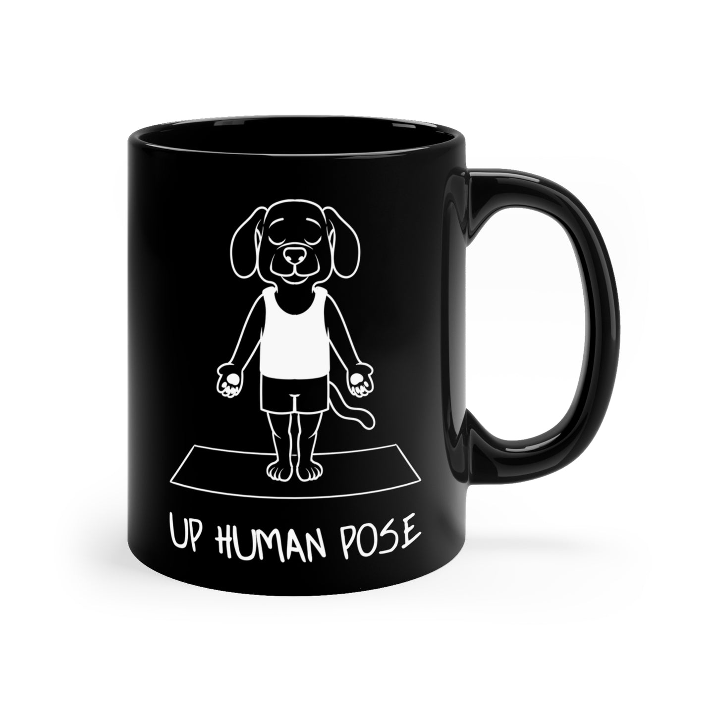 Up Human Pose - Funny Dog Yoga Mug I Unique Coffee Cup for Dog Lovers I Gift for Pet Owners I Cute Yoga Mug I Home Office Decor I Animal Enthusiast Gift