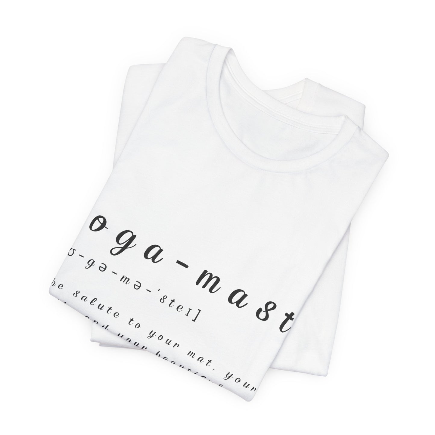 Yoga-masté - Unisex Tee | Inspiring Yoga T-Shirt I Gift for Yogis I Mindfulness & Wellness Gift I Self-Care Meditation Apparel