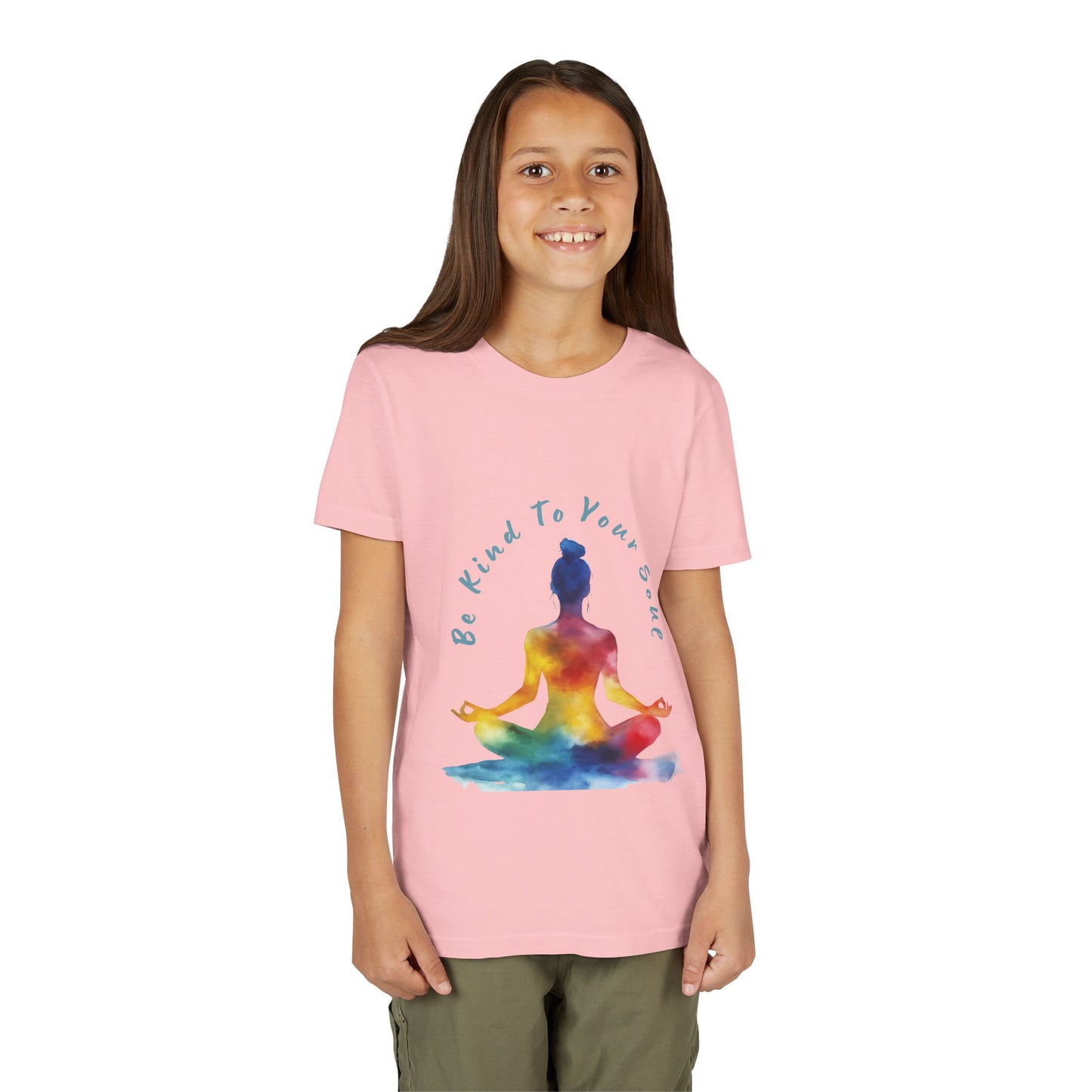 "Be Kind To Your Soul" Youthful Tee - Kids Yoga T-Shirt I Mindfulness & Inspirational Apparel I Gift for Young Yogis