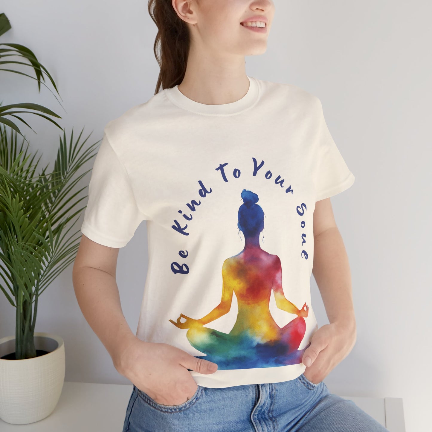 "Be Kind To Your Soul" Meditation Inspired Tee I Spiritual Yoga T- Shirt I Relaxation Mindfulness Apparel I Self-Care Clothing