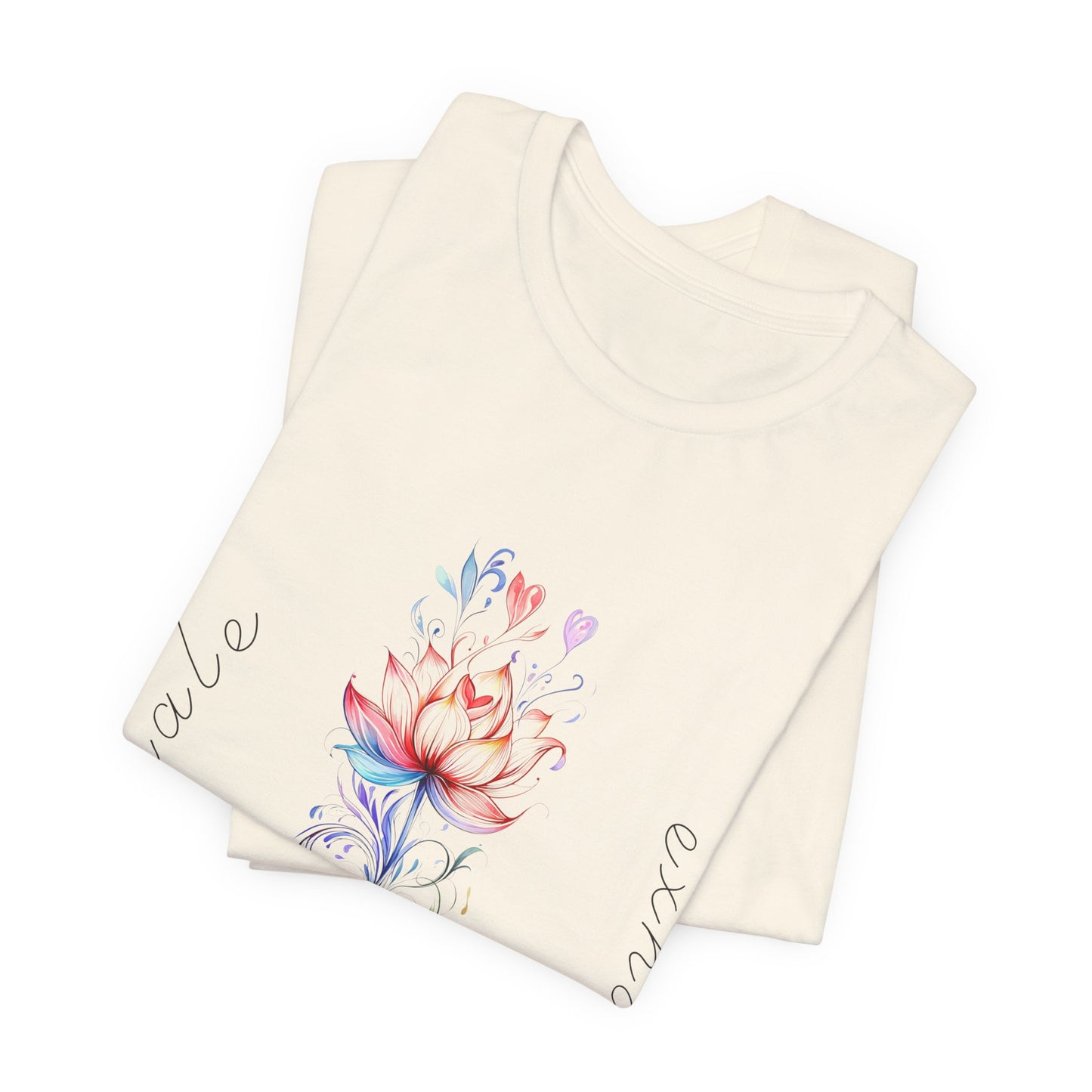 Lotus Flower Inhale Exhale Unisex Yoga Tee | Inspirational T-Shirt I Yoga Mindfulness Apparel I Meditation T-Shirt