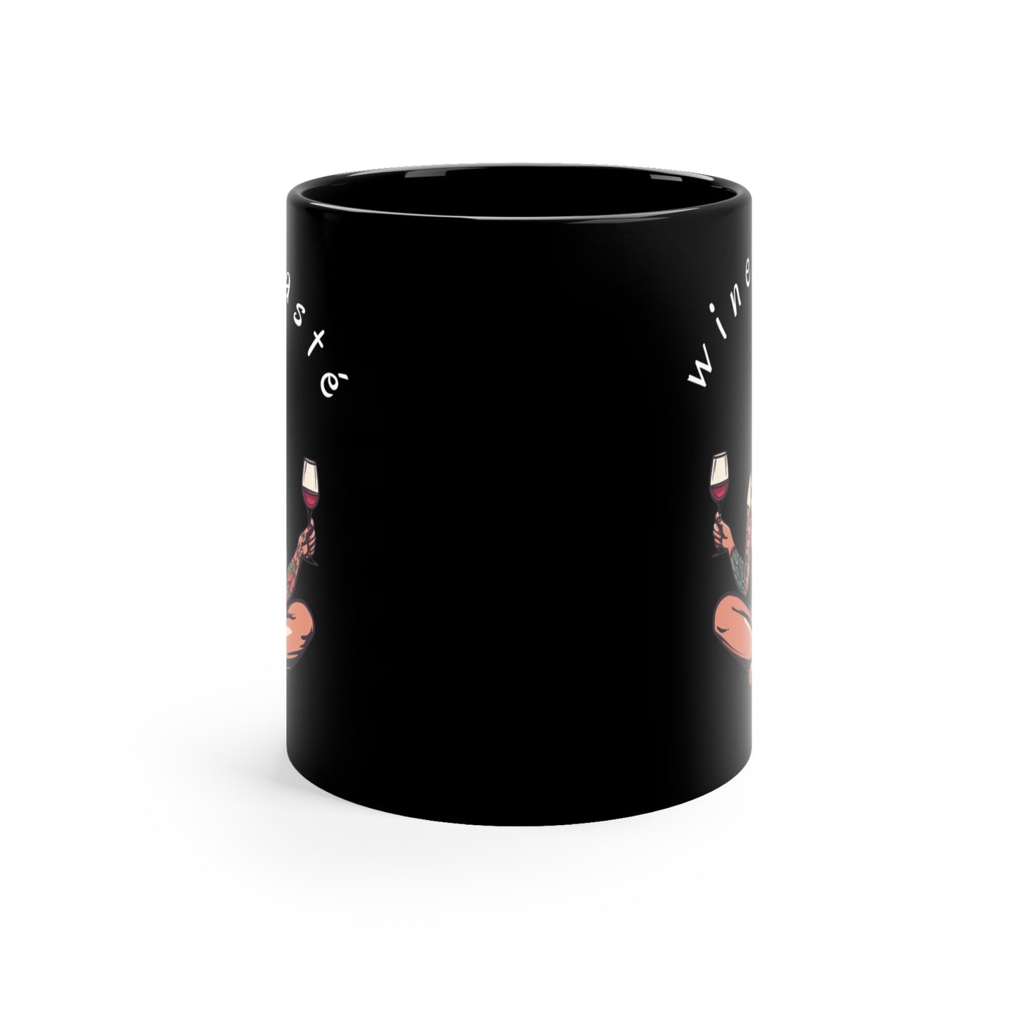 Wine-Maste Yoga Ceramic Cup I Funny Yoga Coffee Mug | Gift for Wine Lovers I Relaxation Mug I Unique Meditation Drinkware I Humor Coffee Cup