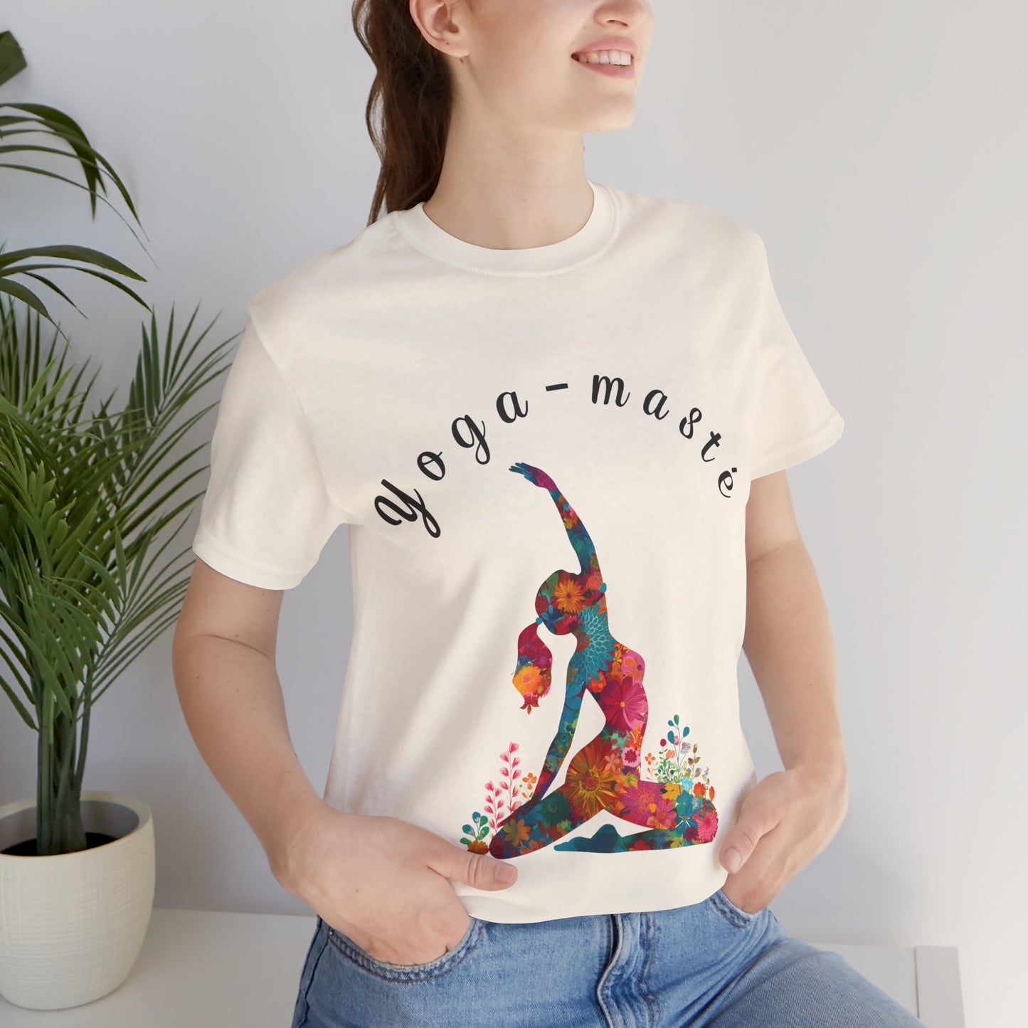 Yoga-Masté Unisex Tee I Vibrant Yoga T-Shirt I Perfect for Classes and Retreats I Gift for Yogis I Self-Care Meditation Apparel