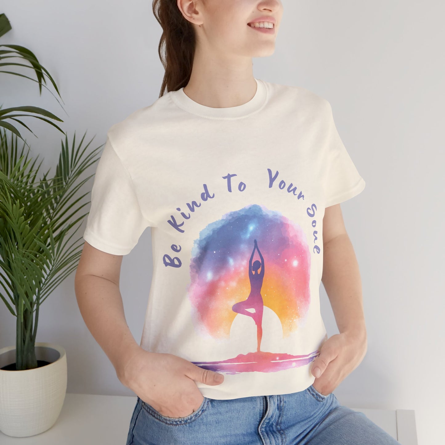 "Be Kind To Your Soul" Meditation Inspired Tee I Spiritual Yoga T- Shirt I Relaxation Mindfulness Apparel I Self-Care Clothing