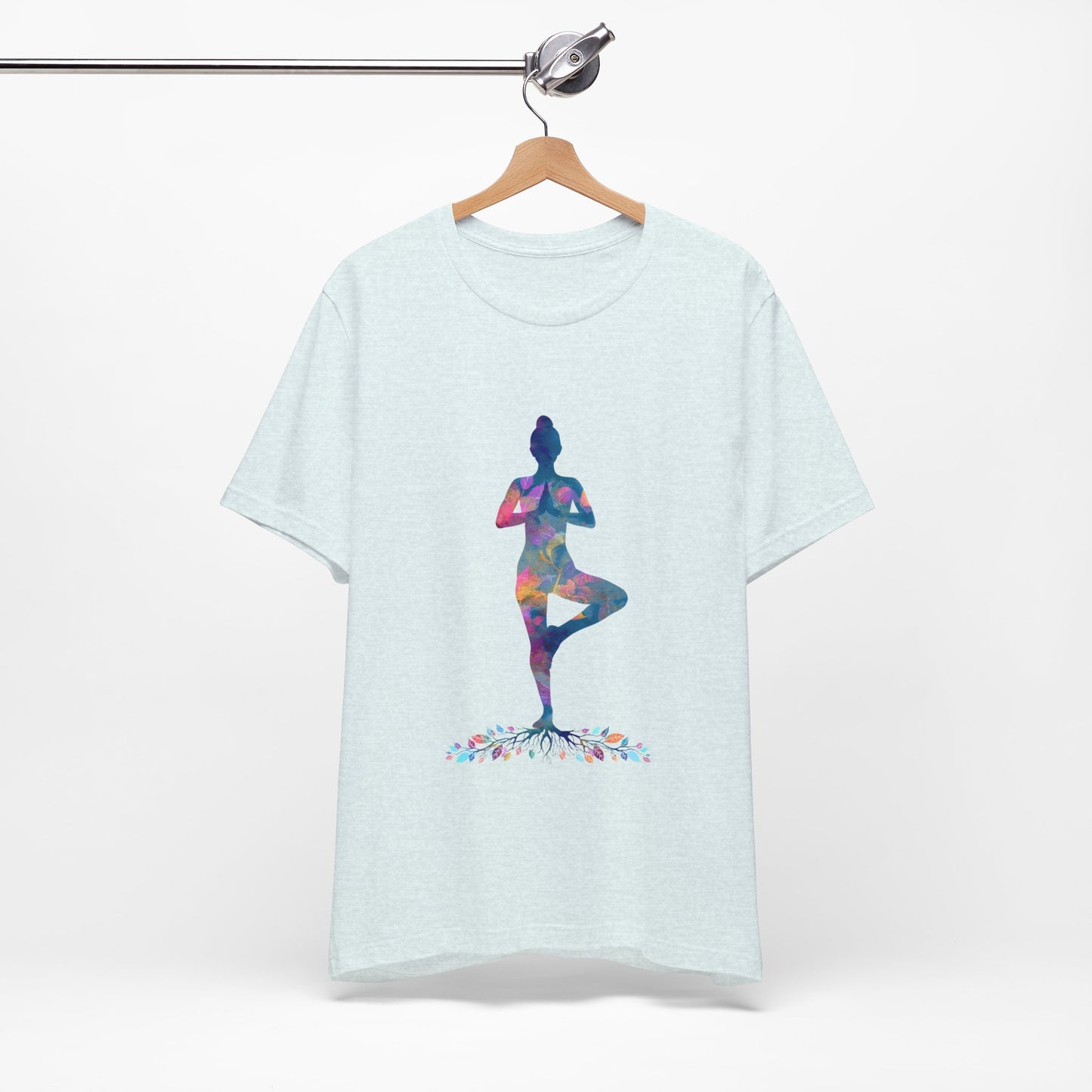 Colorful Tree Pose Mindful Yoga Tee - Unisex T-Shirt I Inspirational Yoga Art I Gift for Yogis I Relaxation & Meditation Tee