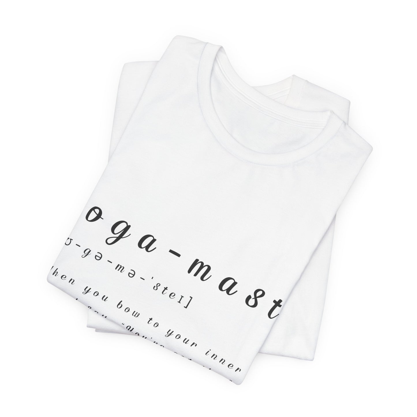 Yoga-masté - Unisex Tee | Inspiring Yoga T-Shirt I Gift for Yogis I Mindfulness & Wellness Gift I Self-Care Meditation Apparel