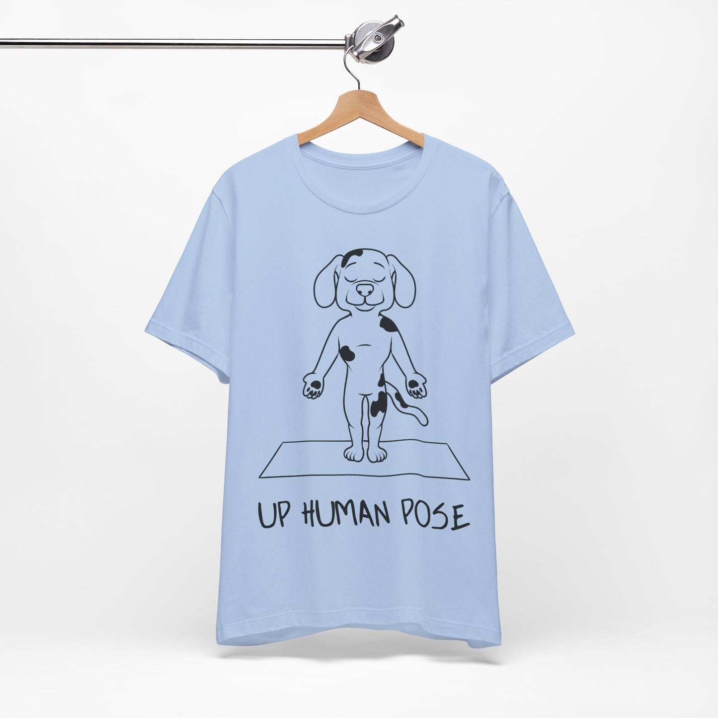 Up Human Pose - Unisex Dog Yoga Tee I Relaxation Gift I Yoga & Pet Lover T-Shirt I Quirky Animal Tee I Fun Gift for Dog Parents I Cute Tee for Zen Vibes