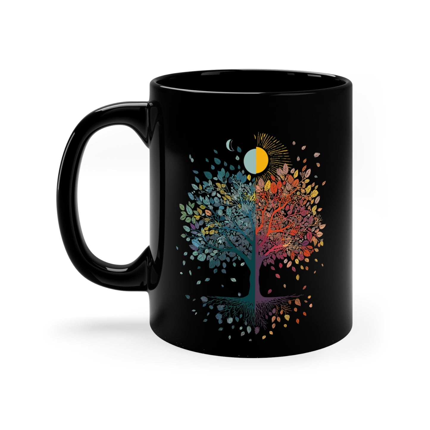 Colorful Nature Tree Of Life Coffee Mug I 11oz Eco-Friendly Mug I Artful Coffee Cup I Gift for Nature Lovers I Unique Self-Care Yoga Mug