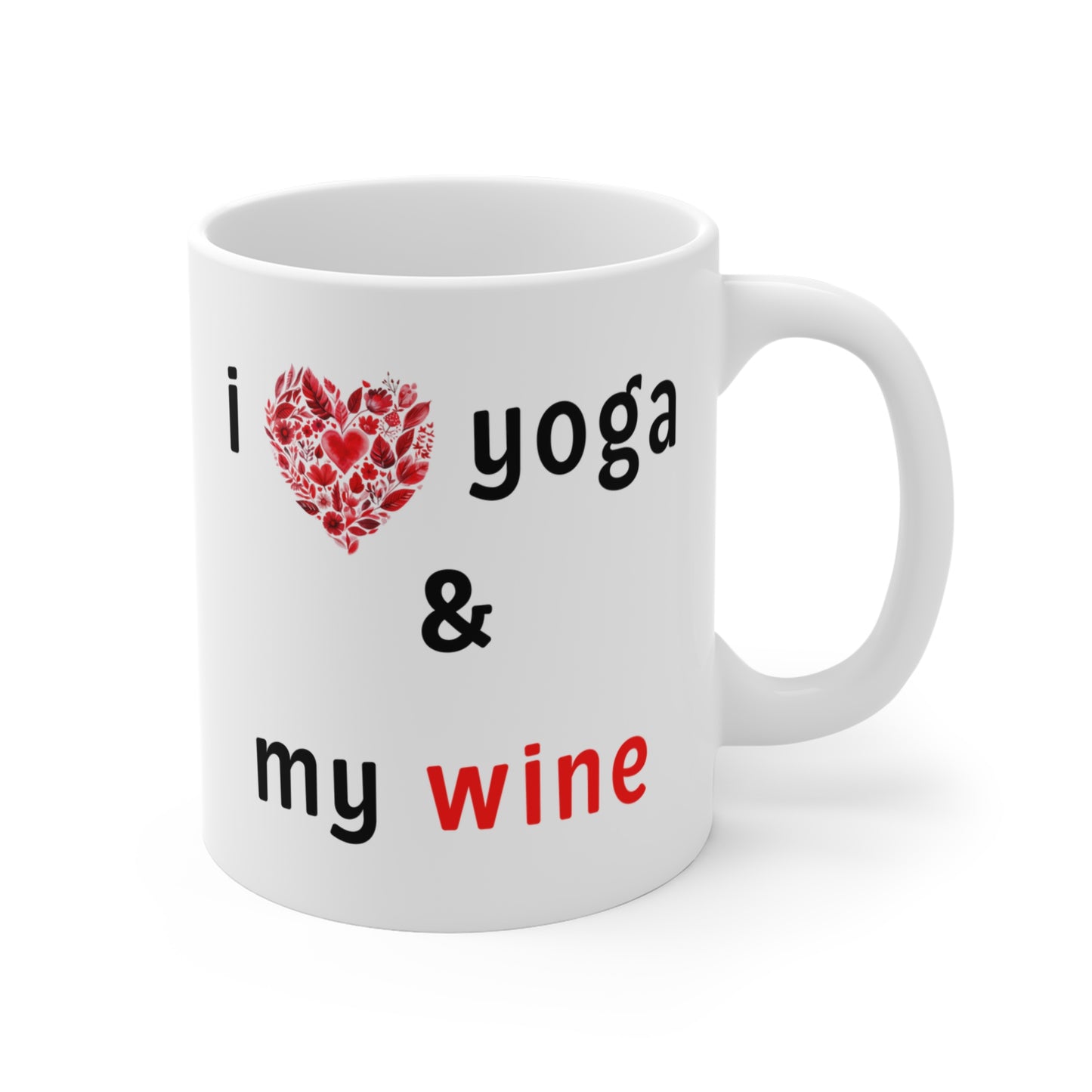 I Love Yoga & My Wine - Yoga & Wine Lover's Coffee Mug I Cute Exercise Gift I I Perfect for Yoga Enthusiasts I Birthday Gift I Relaxation Mug
