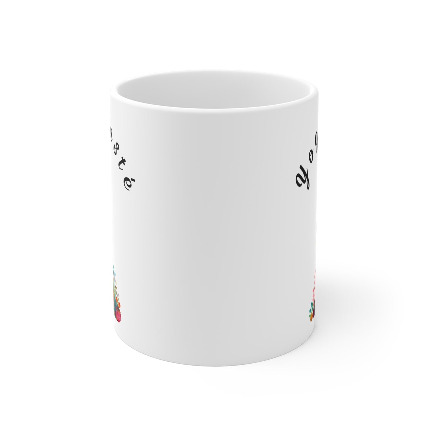 Yoga-Masté 11oz Mug - Colorful Yoga Mug I Inspirational Coffee Cup I Gift for Yoga Lovers I Motivational Drinkware I Wellness Gift