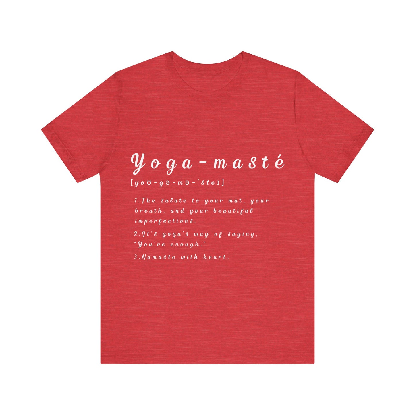 Yoga-masté - Unisex Tee | Inspiring Yoga T-Shirt I Gift for Yogis I Mindfulness & Wellness Gift I Self-Care Meditation Apparel