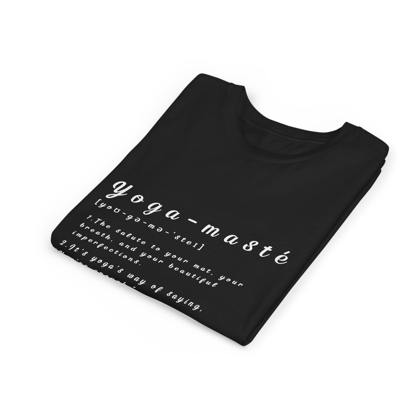 Yoga-masté Youth Tee - Inspirational Meditation Shirt I Gift for Yogis I Relaxation Apparel I Kids' Mindfulness Wear I Birthday Gift