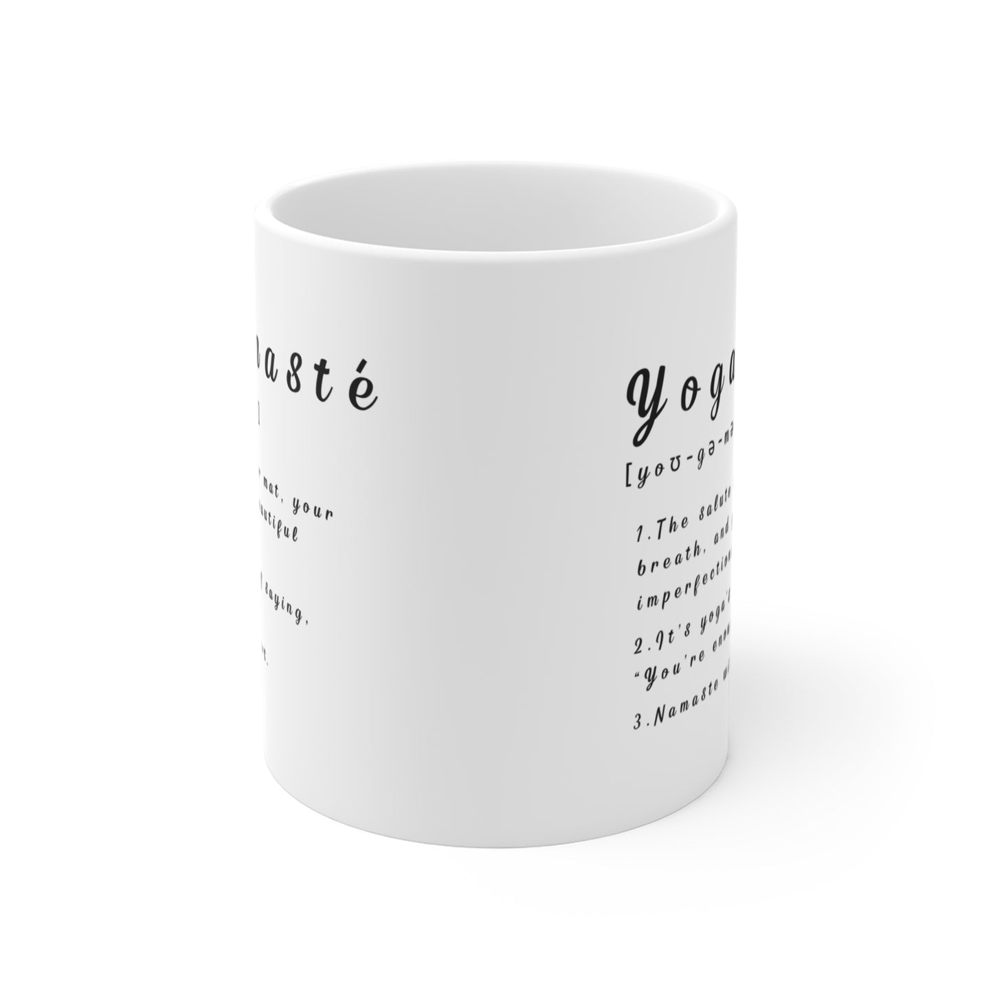 Yoga-Masté 11oz Mug - Inspirational Gift for Yogis I Meditation Lovers I Mindfulness Practice I Self-Care I Home Decor