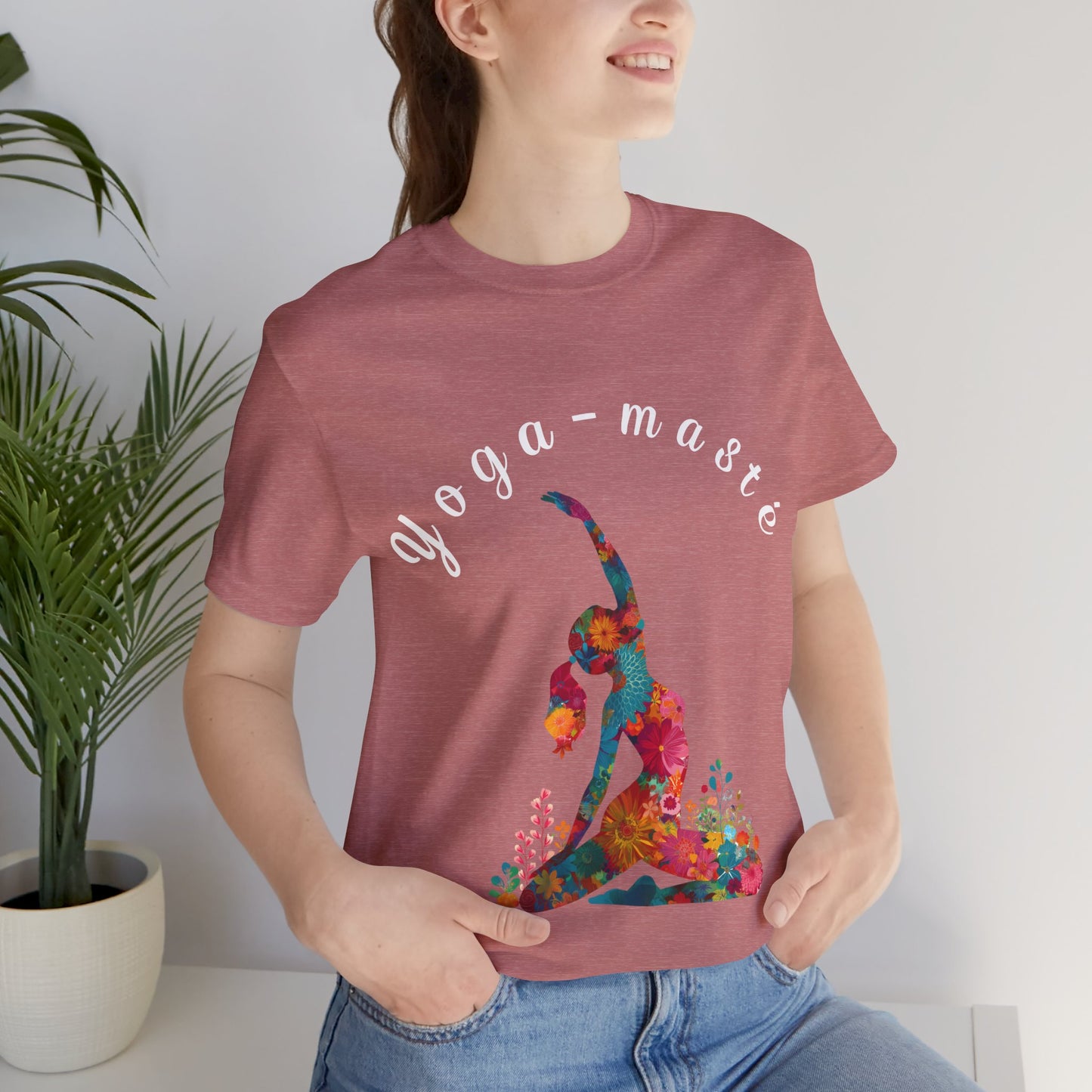 Yoga-Masté Unisex Tee I Vibrant Yoga T-Shirt I Perfect for Classes and Retreats I Gift for Yogis I Self-Care Meditation Apparel