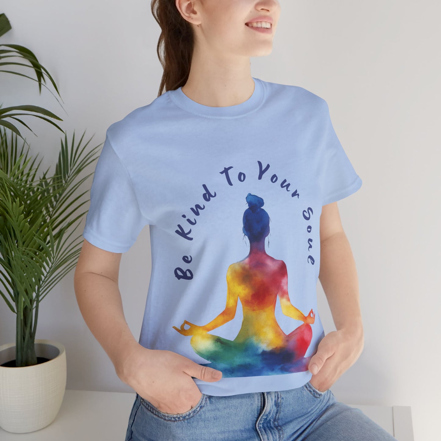 "Be Kind To Your Soul" Meditation Inspired Tee I Spiritual Yoga T- Shirt I Relaxation Mindfulness Apparel I Self-Care Clothing