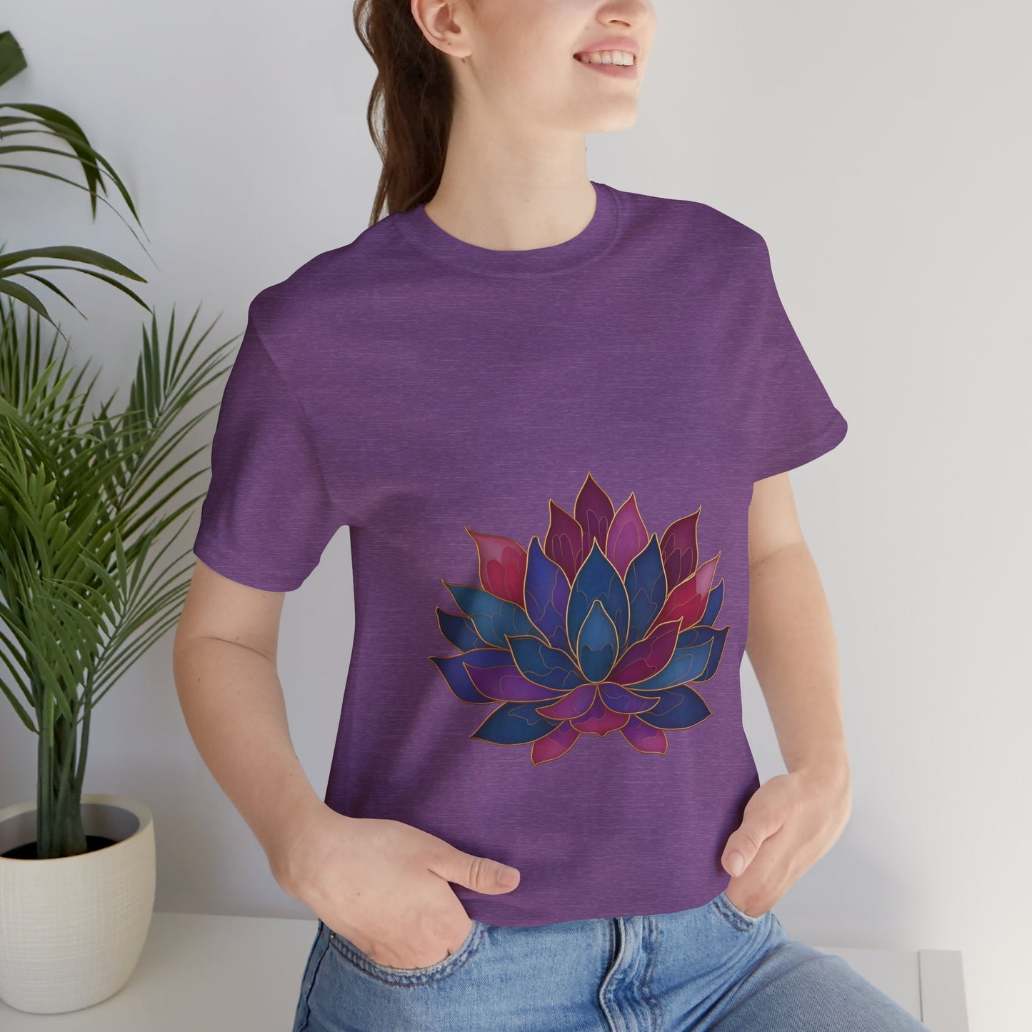Lotus Blossom Unisex Tee | Relaxed Fit T-Shirt for Yoga Lovers I Meditation Wear I Self-Care Meditation Apparel