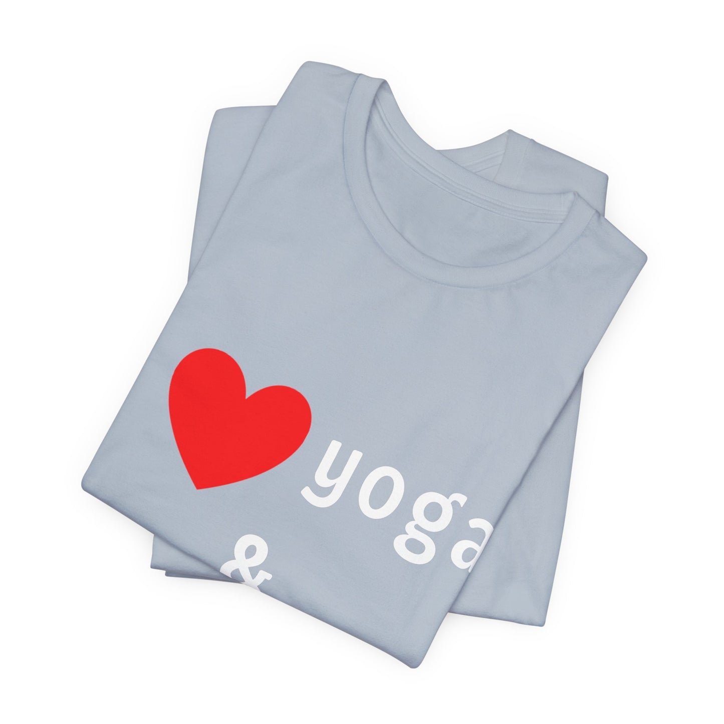 I Love Yoga & My Cats Tee | Cat & Yoga Lovers T-Shirt I Yoga Unisex Tee Gift for Cat Moms & Yogis I Self-Care Meditation Apparel