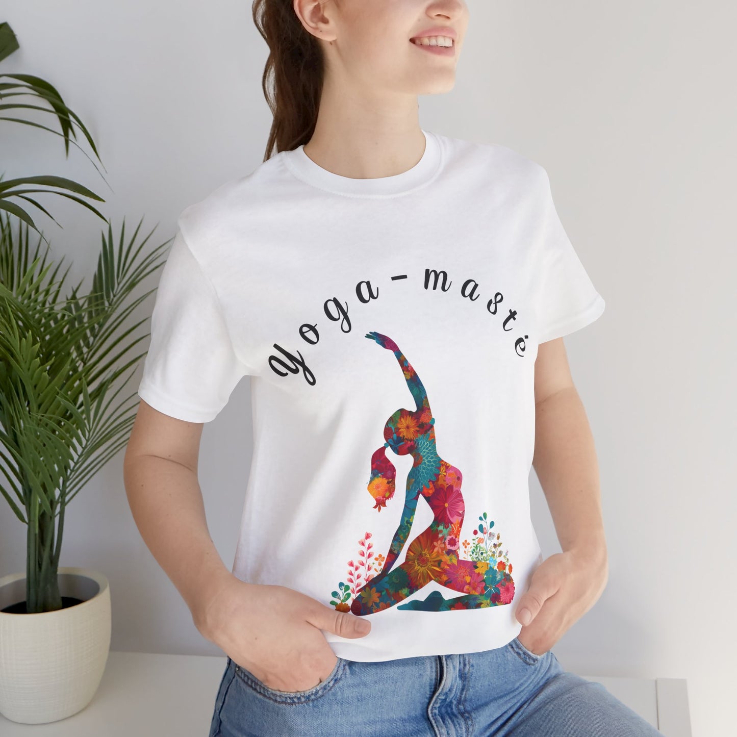 Yoga-Masté Unisex Tee I Vibrant Yoga T-Shirt I Perfect for Classes and Retreats I Gift for Yogis I Self-Care Meditation Apparel