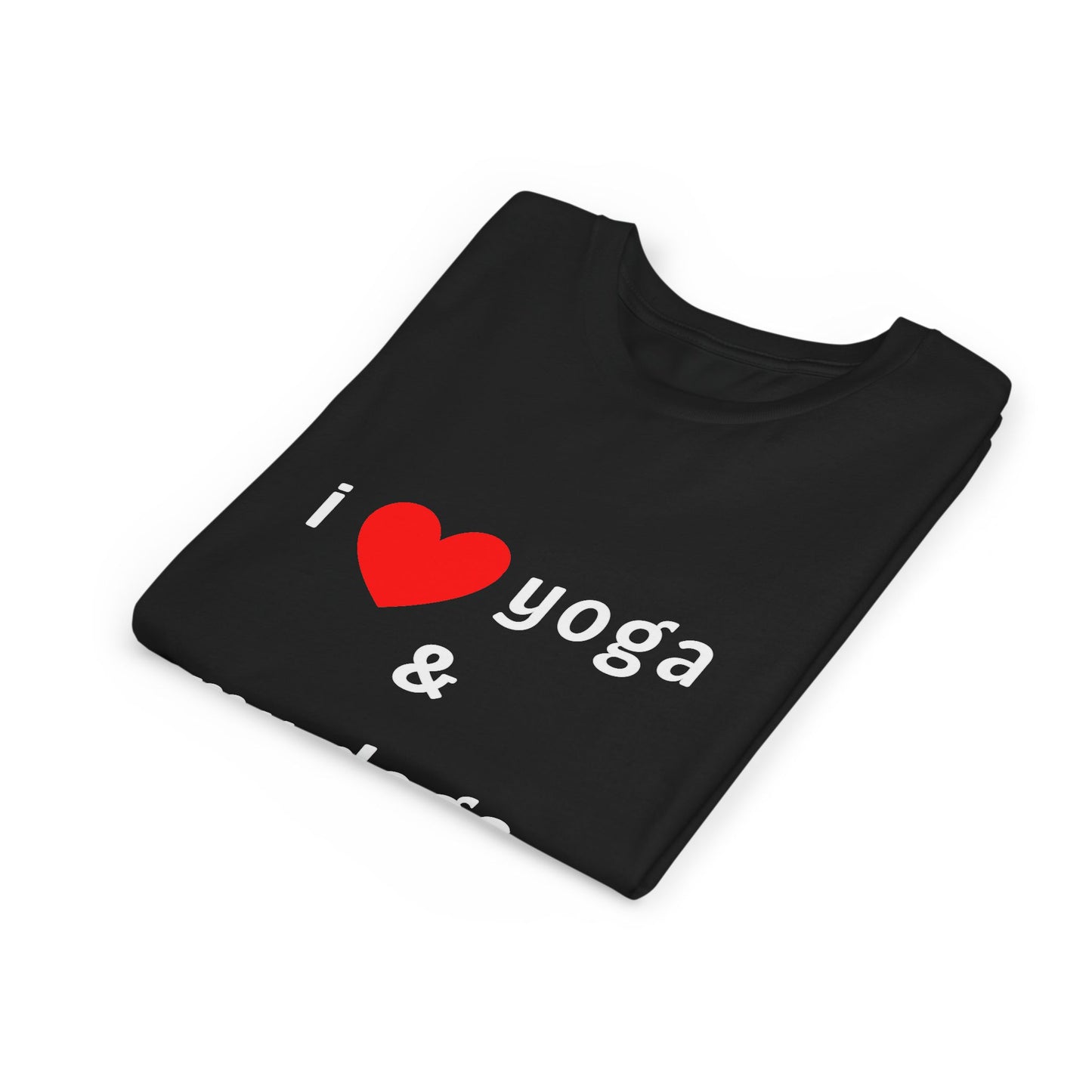 I Love Yoga & My Dogs Youth Yoga Tee - Funny Kids T-Shirt I Pet Lover Gift I Young Yoga Enthusiast Apparel