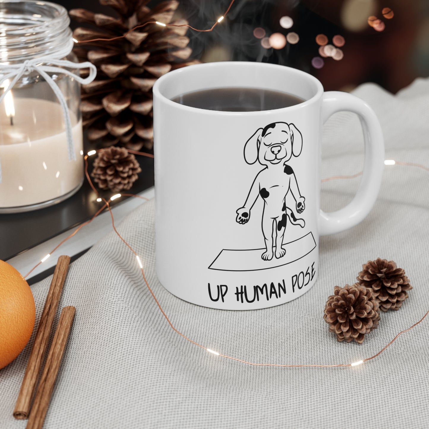 Up Human Pose Yoga Dog Mug - Cute Pet Coffee Cup I Dog Lover Gift I Zen Mug I Perfect for Yoga Enthusiasts I Fun Home Decor