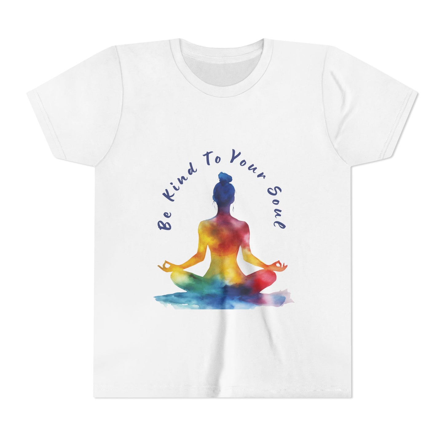 "Be Kind To Your Soul" Youthful Tee - Kids Yoga T-Shirt I Mindfulness & Inspirational Apparel I Gift for Young Yogis