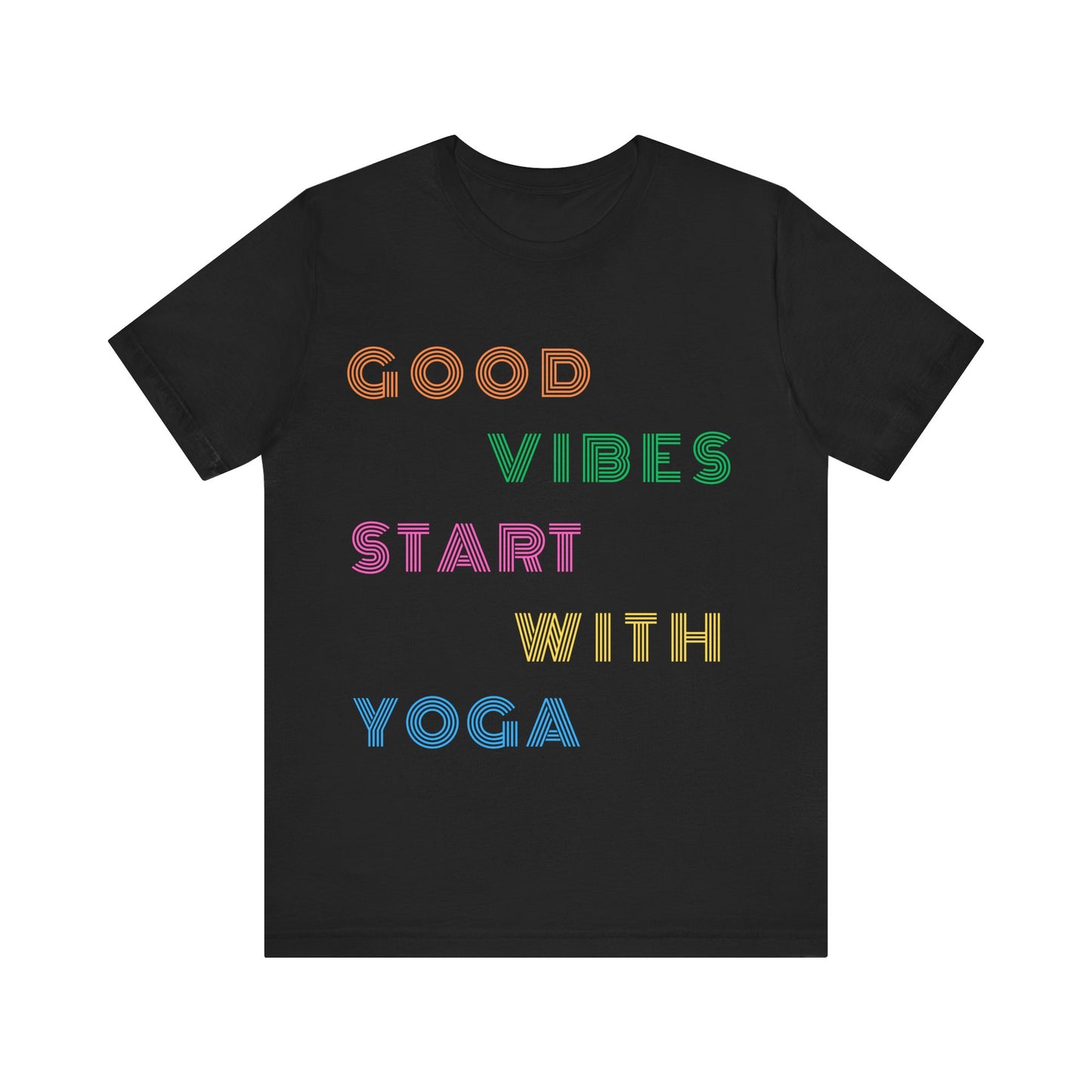 Good Vibes Start With Yoga Tee I Unisex Yoga T-Shirt I Wellness Gift for Yogis I Positive Vibes T-Shirt