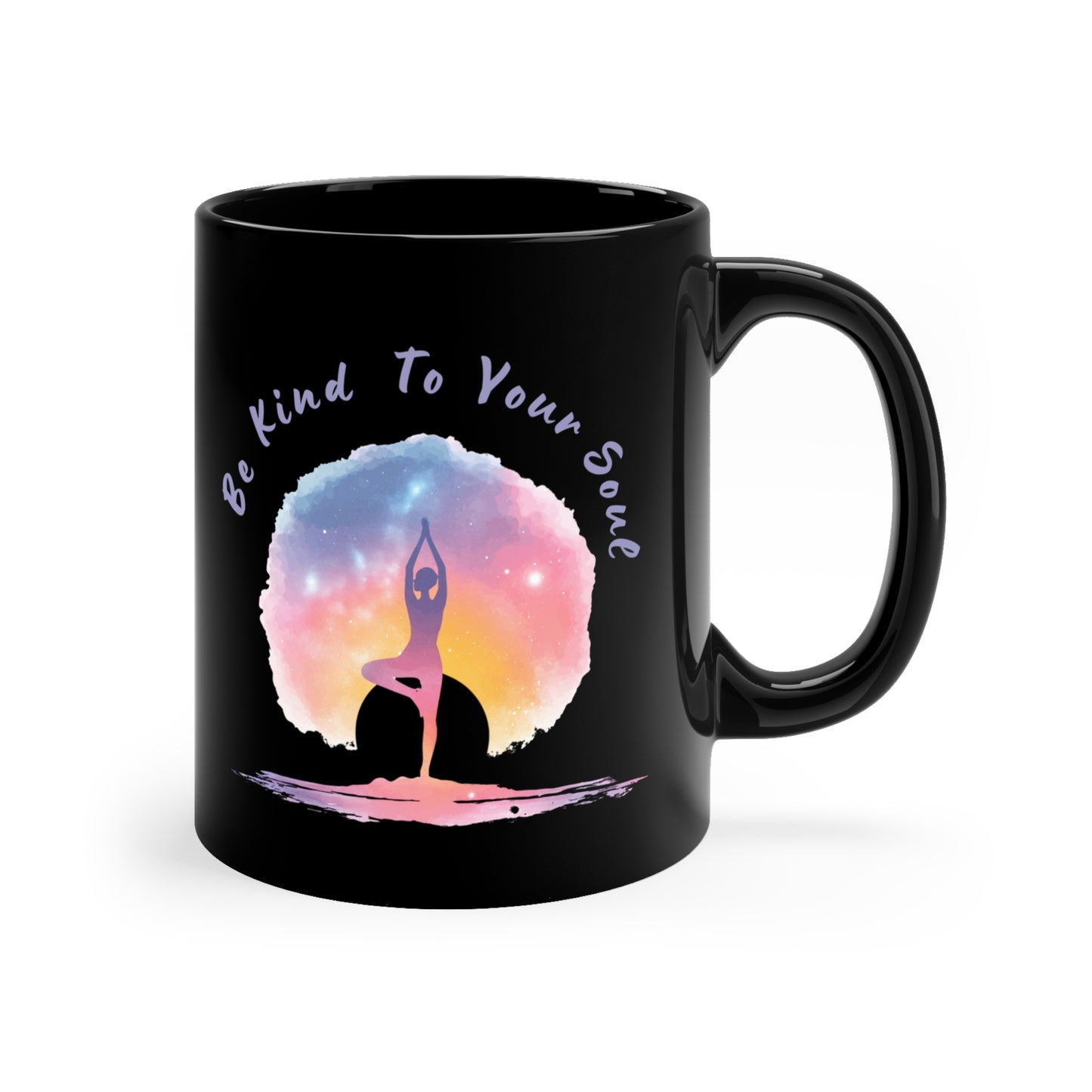 "Be Kind to Your Soul" Mindful Spirit Coffee Mug I Yoga Inspirational Gift I Self-Care Mug I Meditation Coffee Cup
