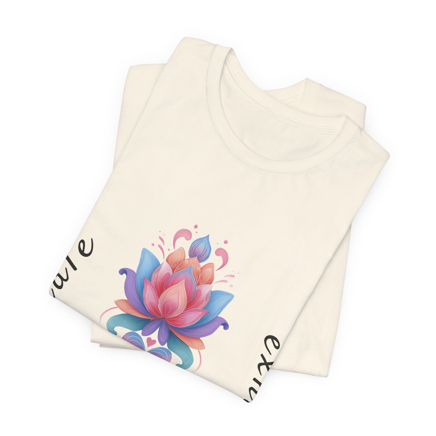 Lotus Flower Inhale Exhale Unisex Yoga Tee | Inspirational T-Shirt I Yoga Mindfulness Apparel I Meditation T-Shirt