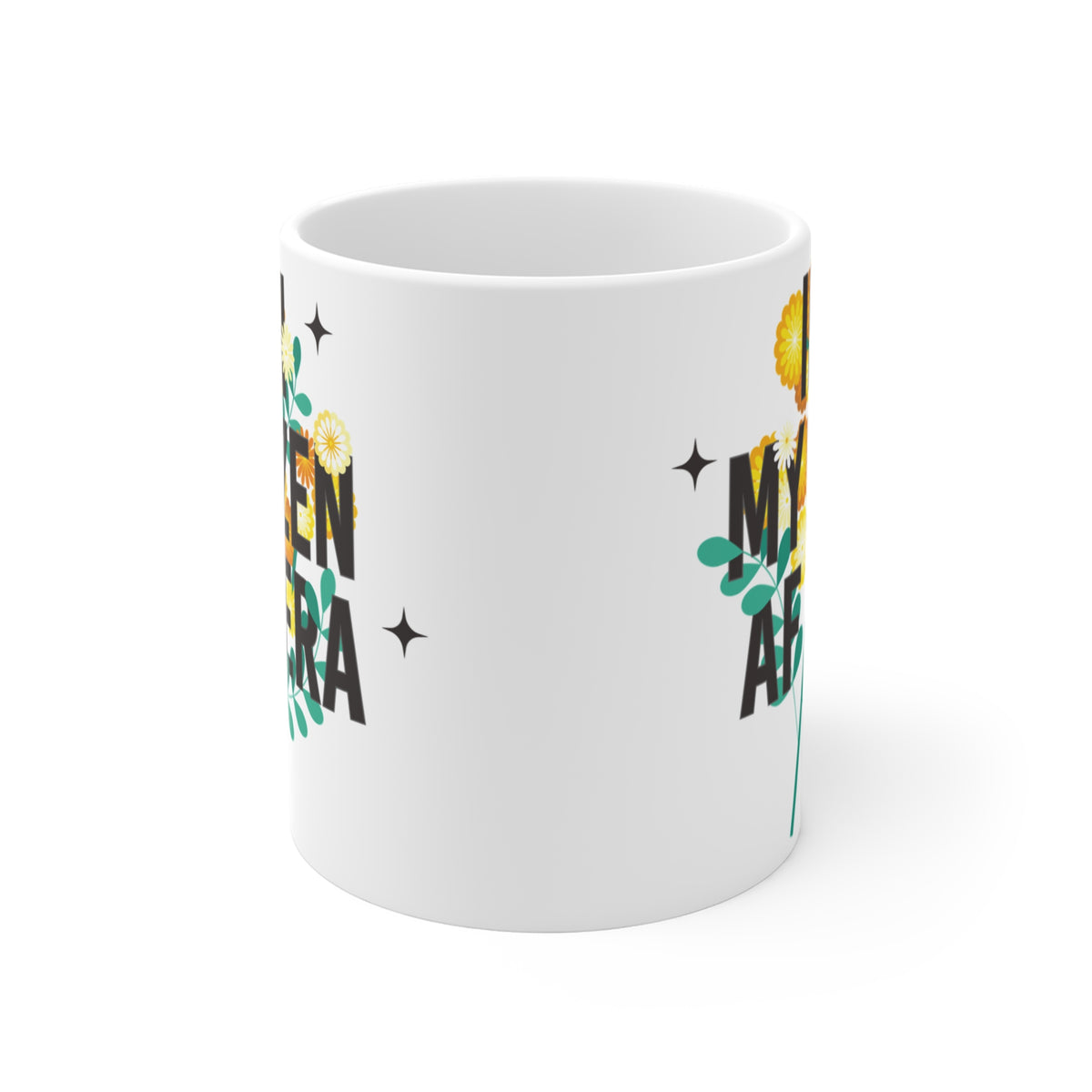 Yoga Coffee Mug "In My Zen AF Era" - Floral Coffee Cup I Meditation Gift For Yogi I Zen Mug I Funny Yoga Mug