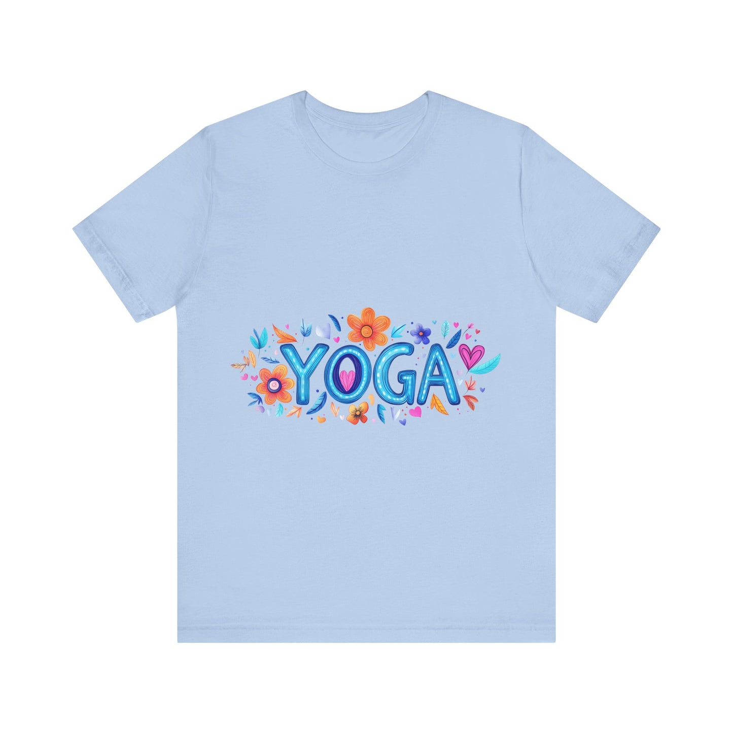 Colorful Yoga-Themed Unisex Tee for Yoga Lovers I Yoga T-Shirt I Gift for Yogis I Self-Care Meditation Apparel