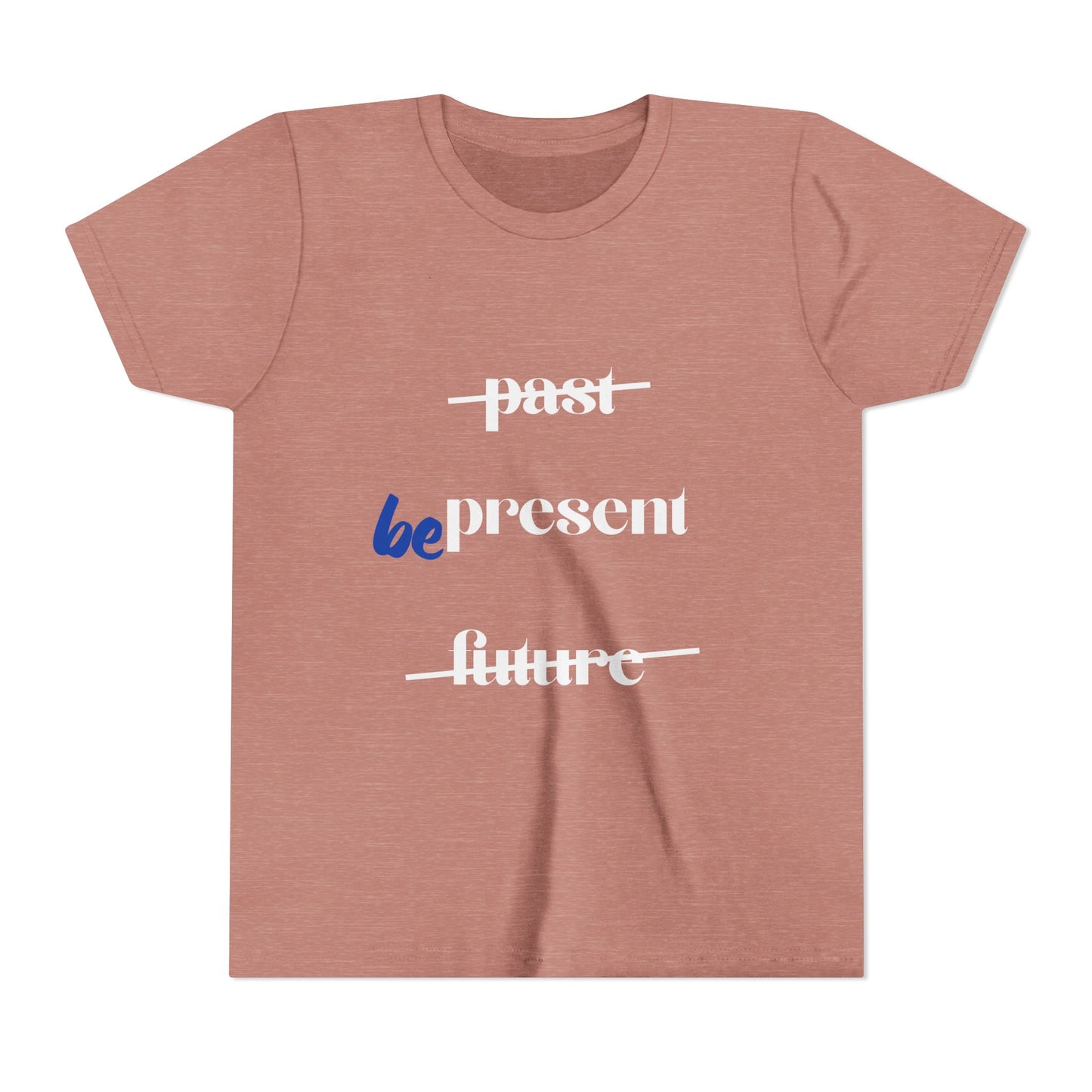 "Be Present" Youth Yoga Tee - Mindfulness T-Shirt for Young Yogis I Yoga Kids Apparel I Meditation Clothing