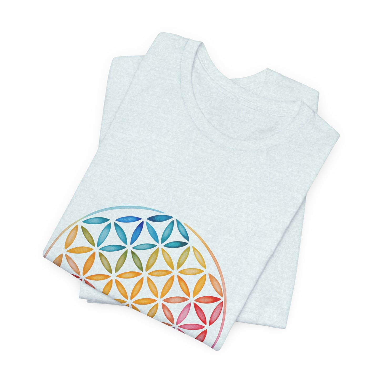 Flower of Life Tee I Spiritual & Yoga T-Shirt I Boho Graphic T-Shirt I Gift for Mindfulness I Self-Care Meditation Apparel