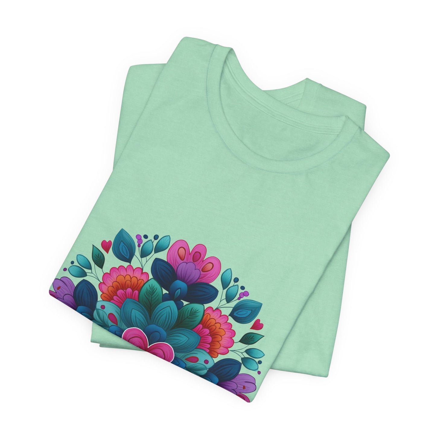 Vibrant Mandala Yoga Unisex Tee - Colorful Yoga Casual Wear I Mindfulness Gift for Her I Boho Style T-Shirt