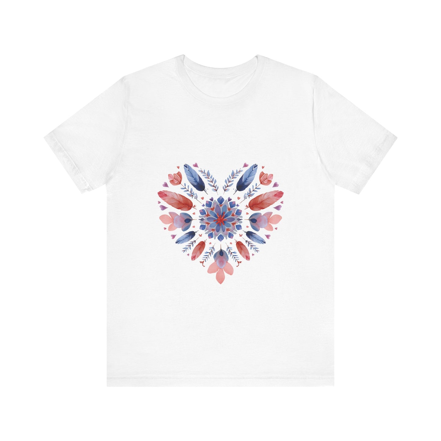 Heart Mandala Unisex Tee I Boho T-Shirt I Love Heart T-Shirt I Gift for Her I Casual Yoga Wear I Self-Care Meditation Apparel