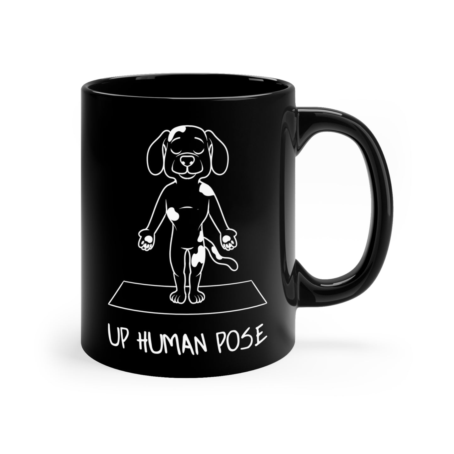 Up Human Pose - Funny Dog Yoga Mug I Unique Coffee Cup for Dog Lovers I Gift for Pet Owners I Cute Yoga Mug I Home Office Decor I Animal Enthusiast Gift