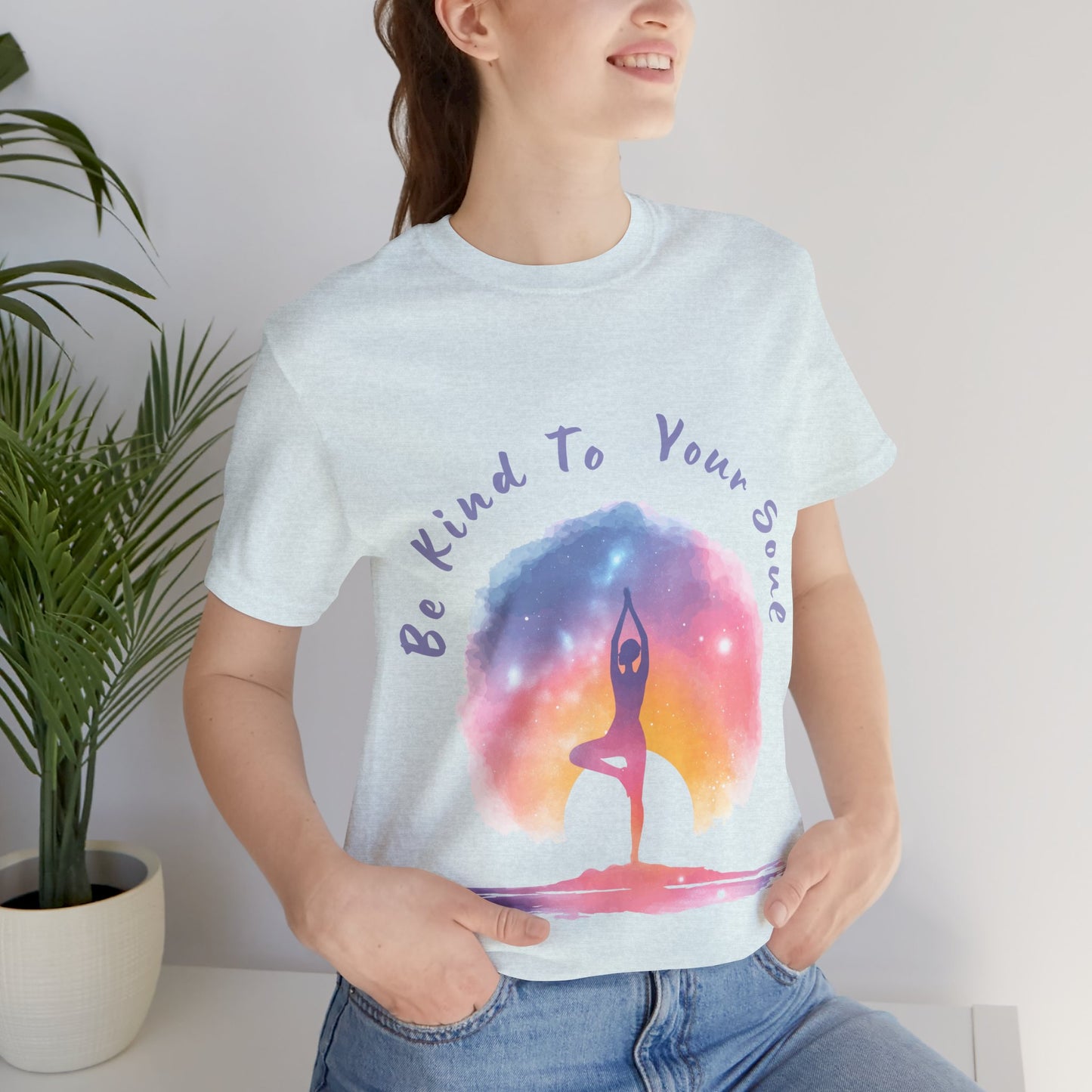 "Be Kind To Your Soul" Meditation Inspired Tee I Spiritual Yoga T- Shirt I Relaxation Mindfulness Apparel I Self-Care Clothing