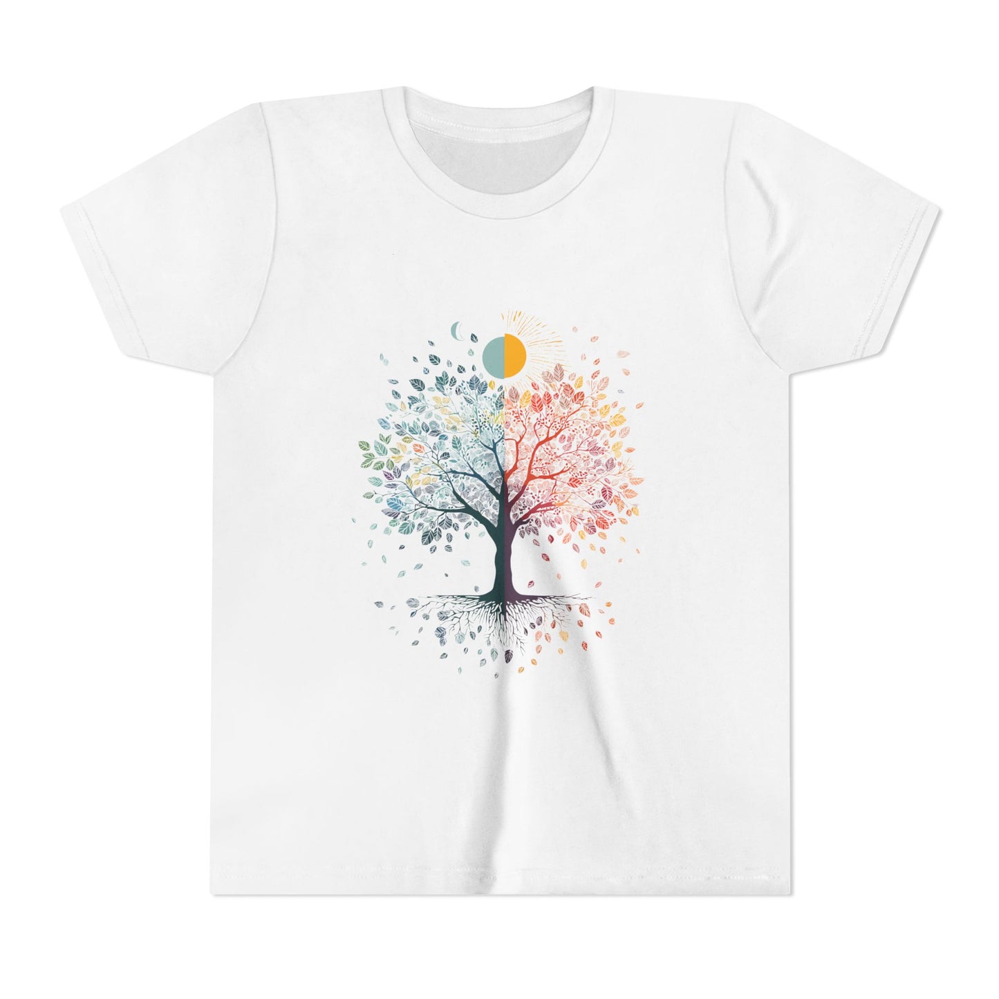 Tree Of Life Youth Yoga Tee I Nature Shirt for Kids I Tree Design Summer Apparel for Young Yogis