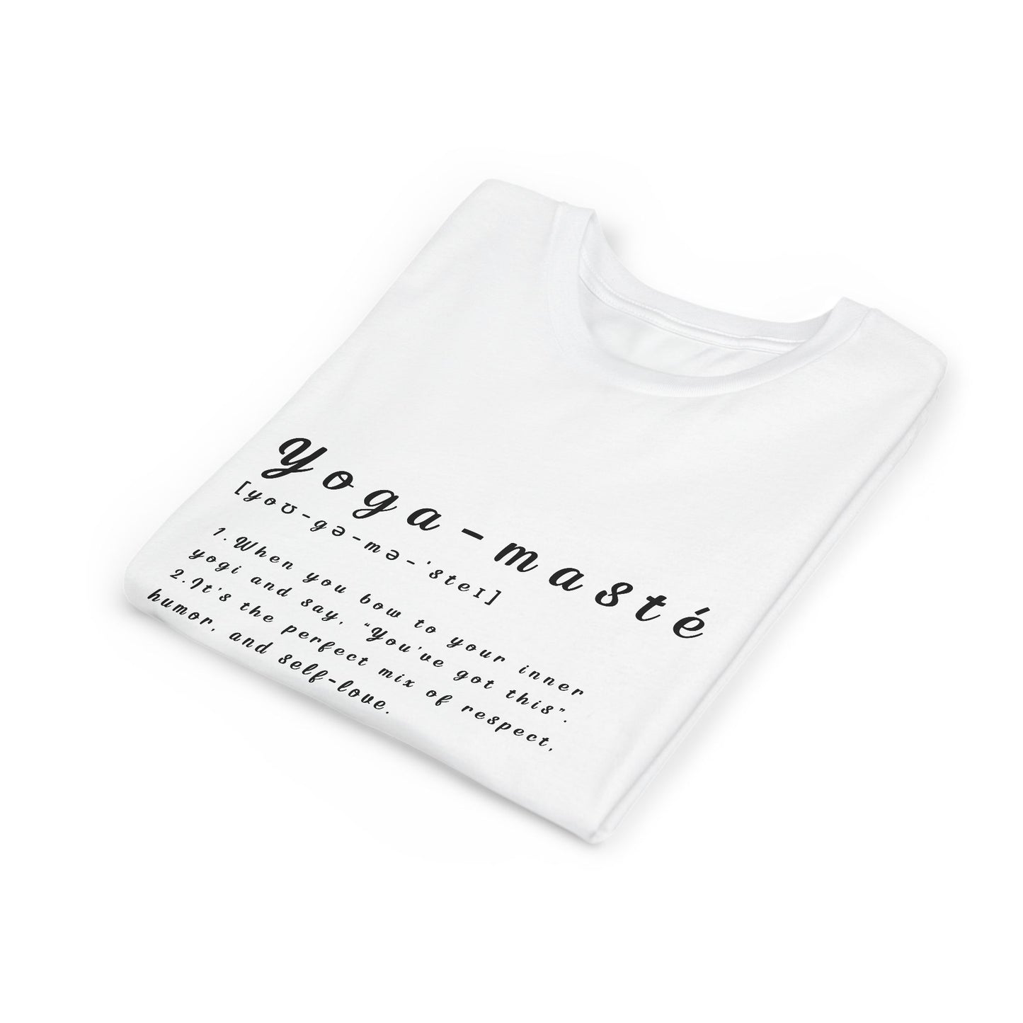 Yoga-masté Youth Tee - Inspirational Meditation Shirt I Gift for Yogis I Relaxation Apparel I Kids' Mindfulness Wear I Birthday Gift