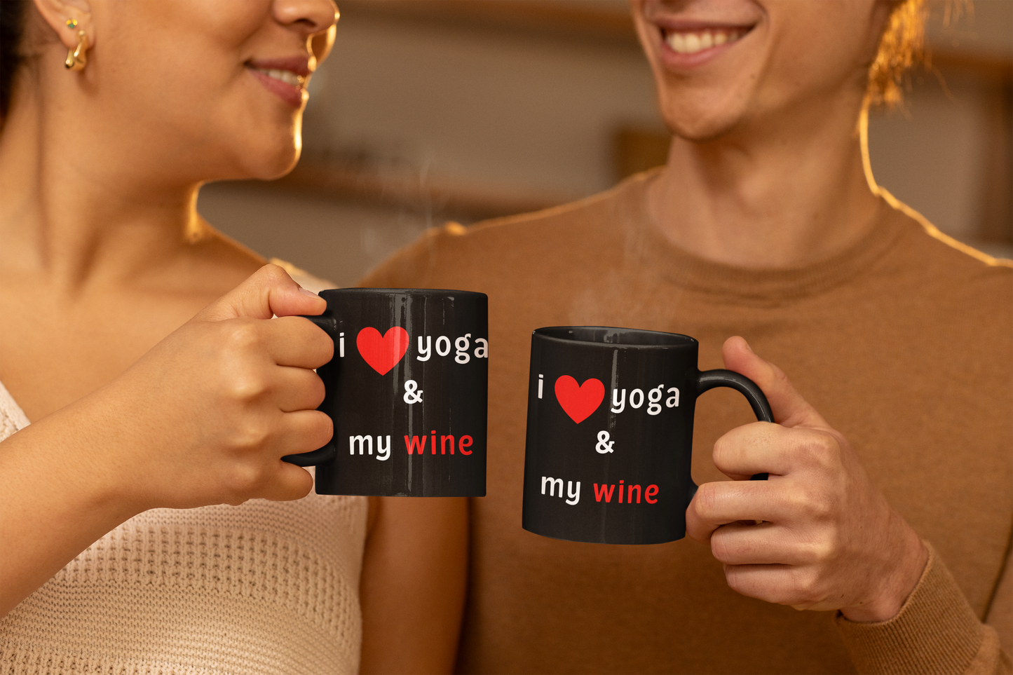 I Love Yoga & My Wine Fun Mug - Perfect Gift for Yogis I Humor Mug I Coffee Mug I Yoga Lover Gift I Self-Care Mug