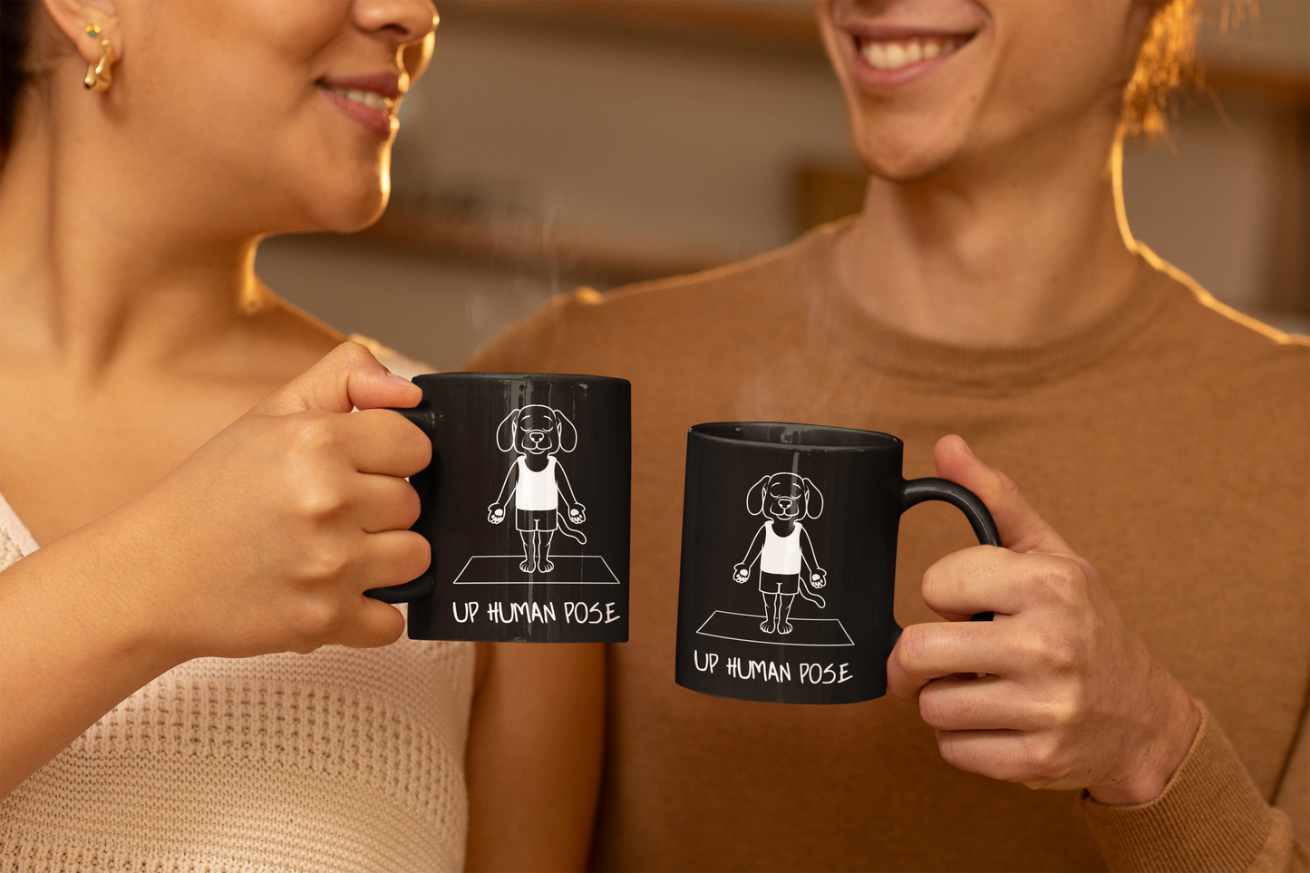 Up Human Pose - Funny Dog Yoga Mug I Unique Coffee Cup for Dog Lovers I Gift for Pet Owners I Cute Yoga Mug I Home Office Decor I Animal Enthusiast Gift