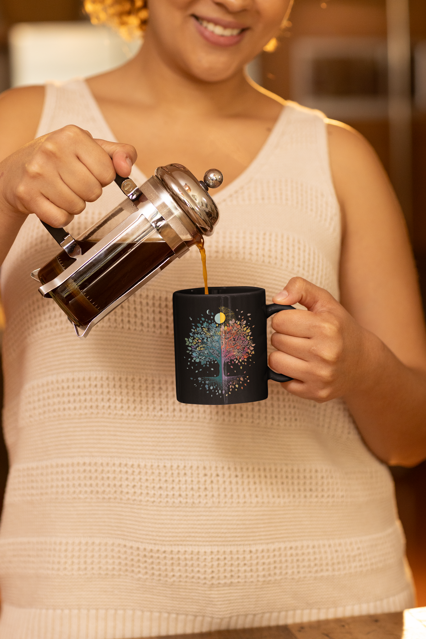 Colorful Nature Tree Of Life Coffee Mug I 11oz Eco-Friendly Mug I Artful Coffee Cup I Gift for Nature Lovers I Unique Self-Care Yoga Mug