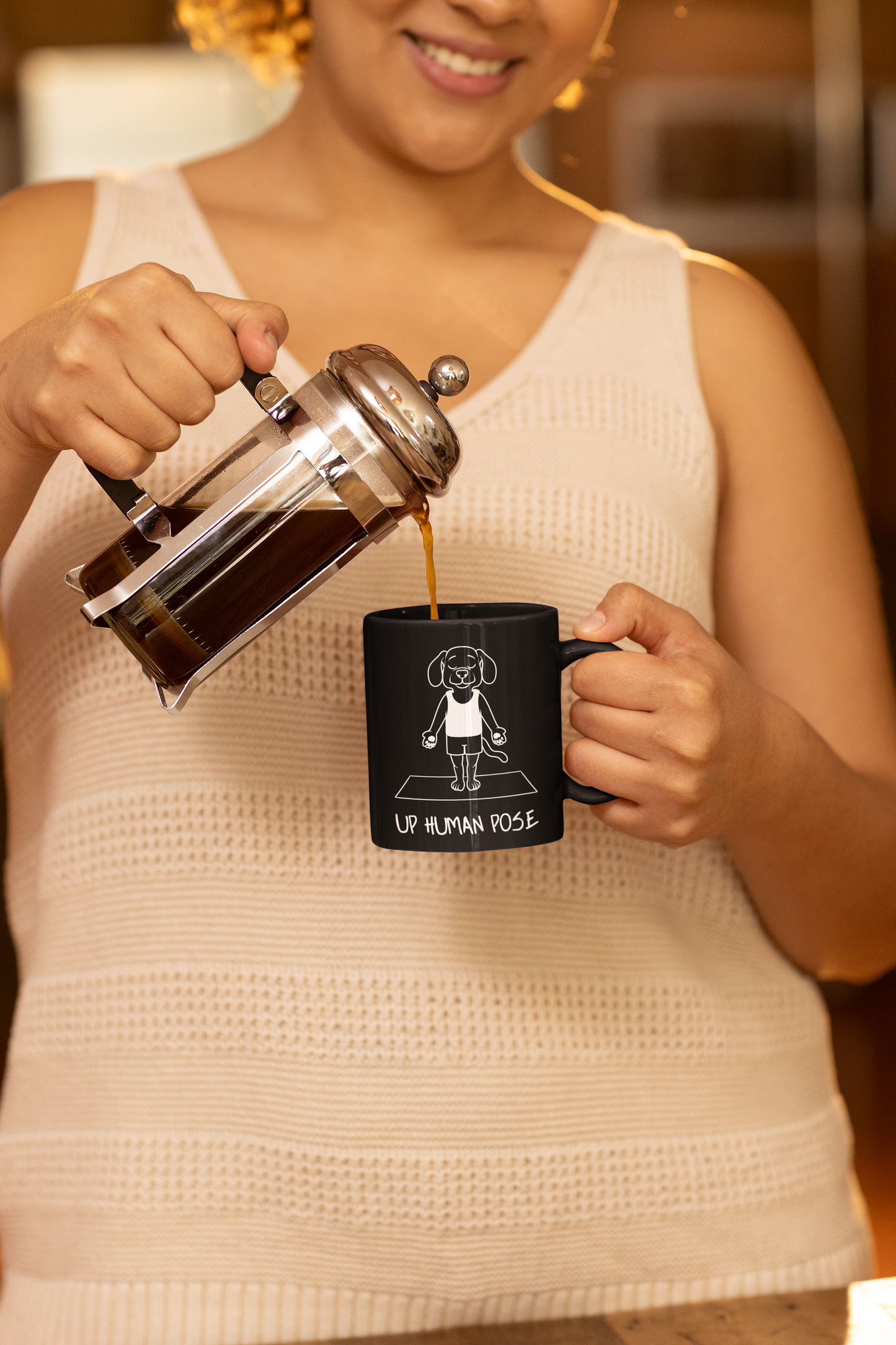 Up Human Pose - Funny Dog Yoga Mug I Unique Coffee Cup for Dog Lovers I Gift for Pet Owners I Cute Yoga Mug I Home Office Decor I Animal Enthusiast Gift